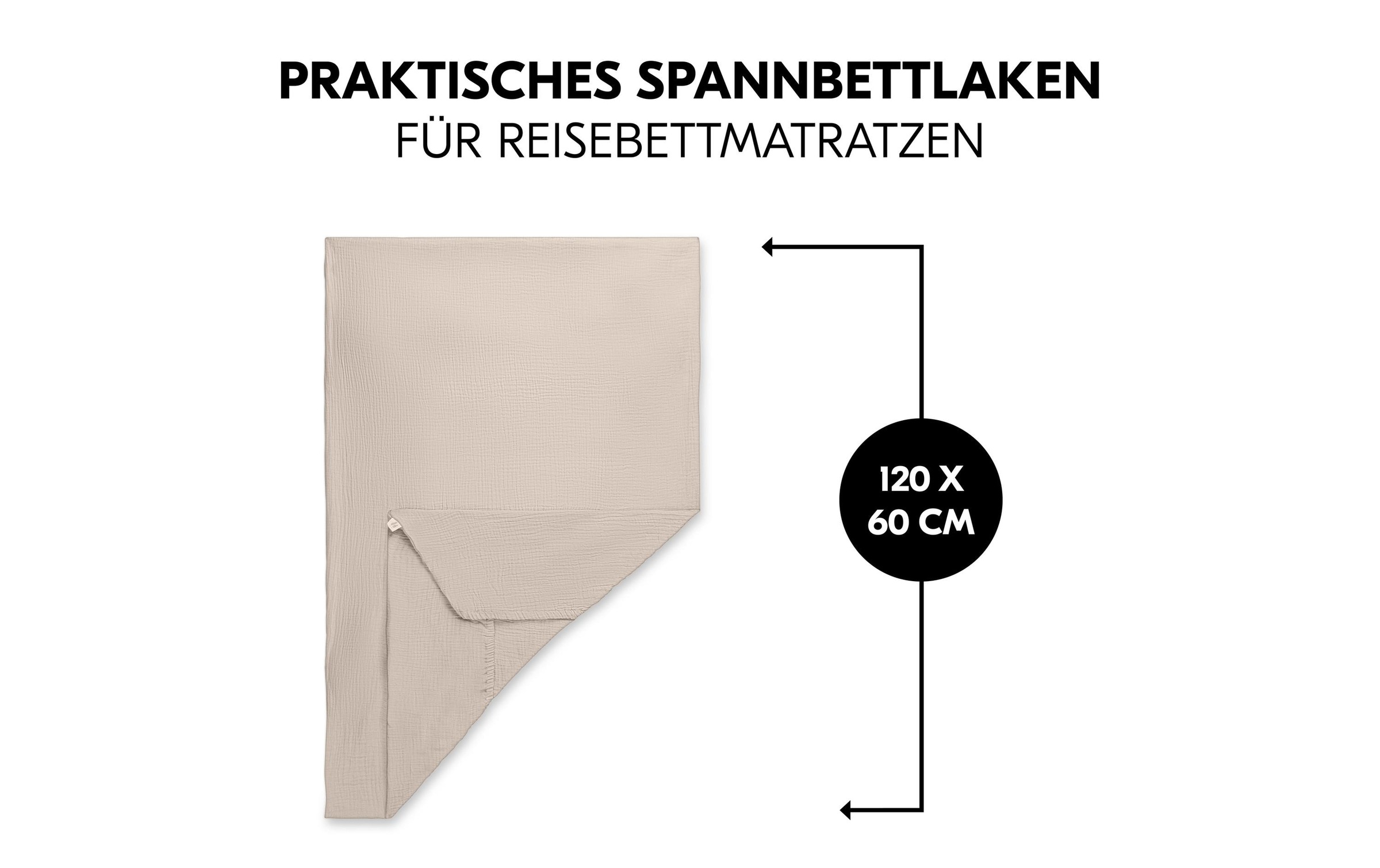 Hauck Spannbettlaken »Beige 60 x 120 cm«