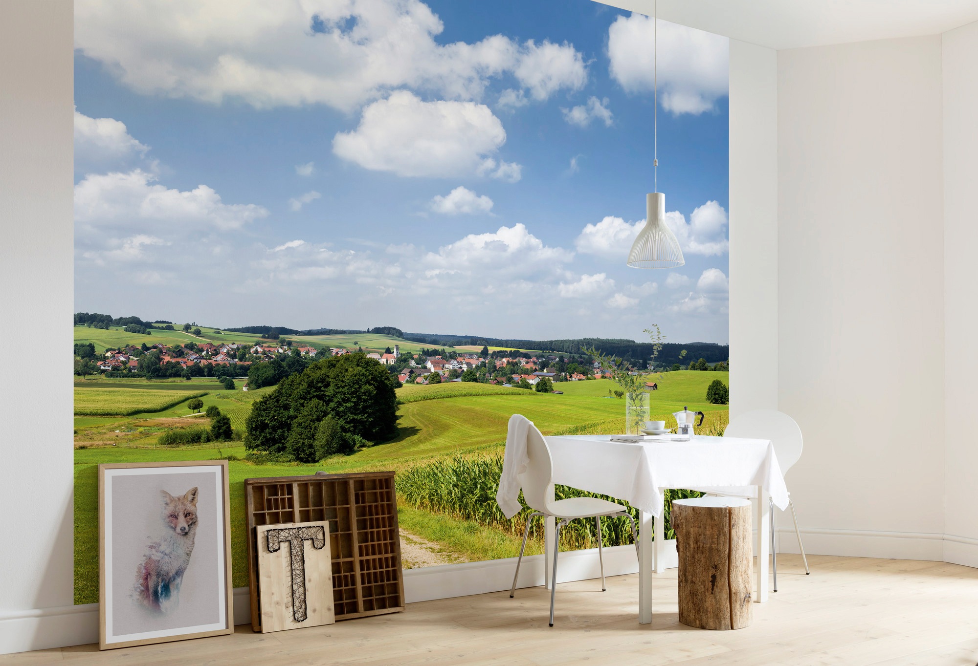 Komar Vliestapete »Digitaldruck Vlies - Bayrische Idylle - Grösse 350 x 280 cm«, bedruckt, Wohnzimmer, Schlafzimmer