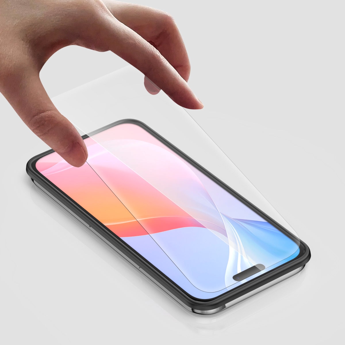 4smarts Displayschutzglas »Second Glass mit Montagerahmen«, für Apple iPhone 16, (1 St.), Displayschutzfolie, Schutzfolie, Bildschirmschutz, kratz- & stossfest