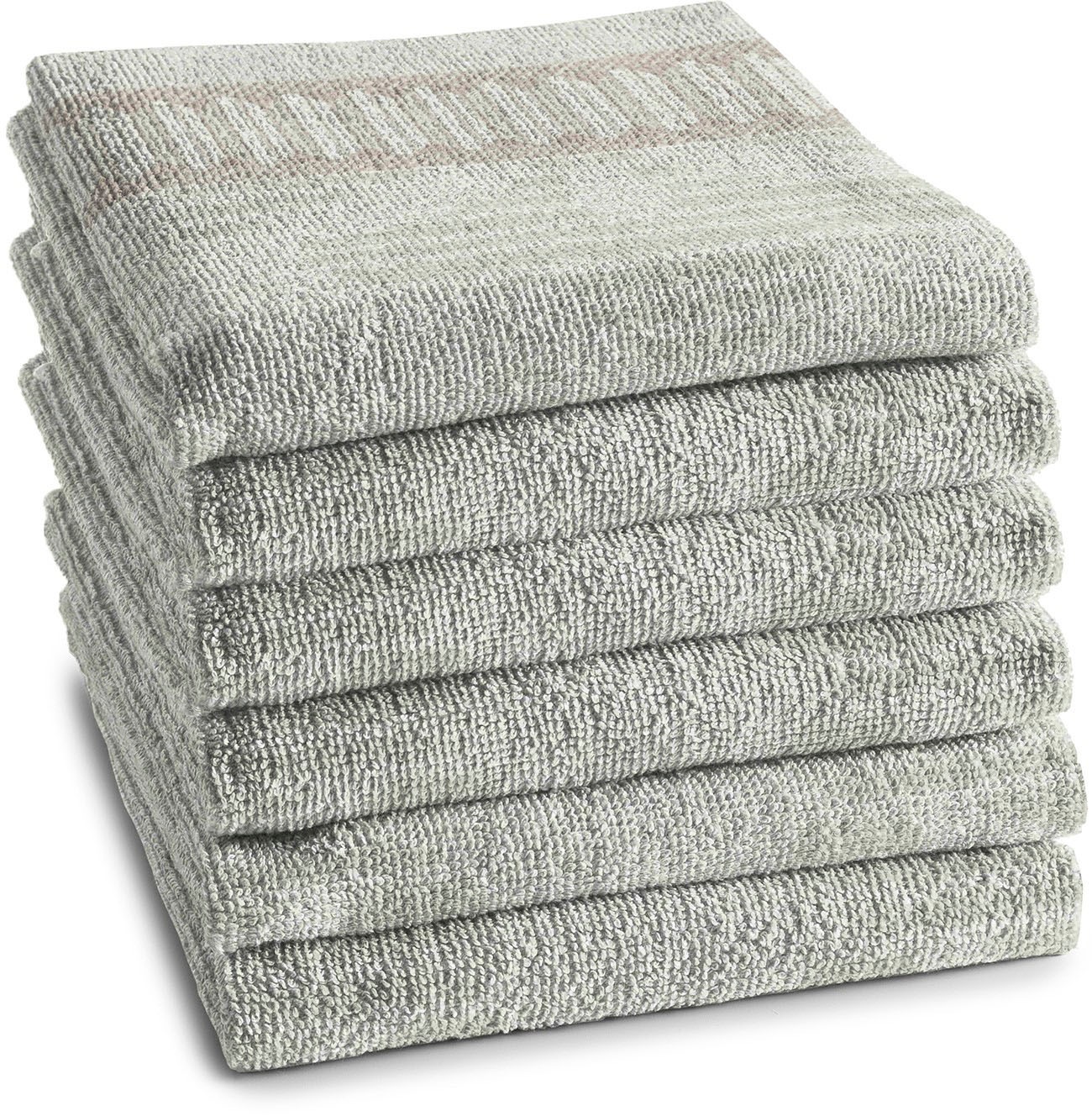 DDDDD Geschirrtuch »Lysse«, (Set, 6 tlg.), Küchenhandtuch aus weicher Frottee, 50 x 55 cm