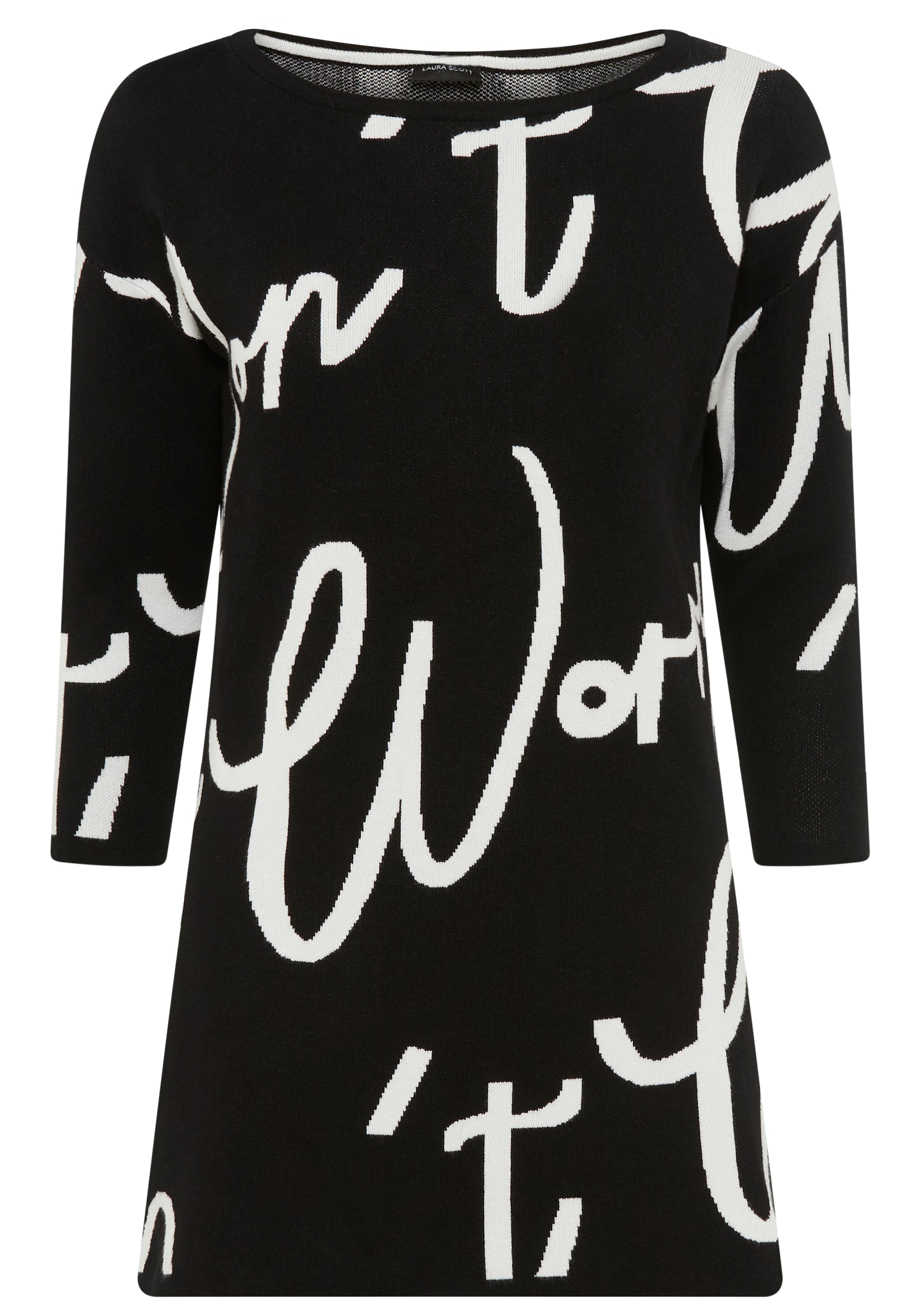 Laura Scott Jacquardpullover, mit Schriftmuster