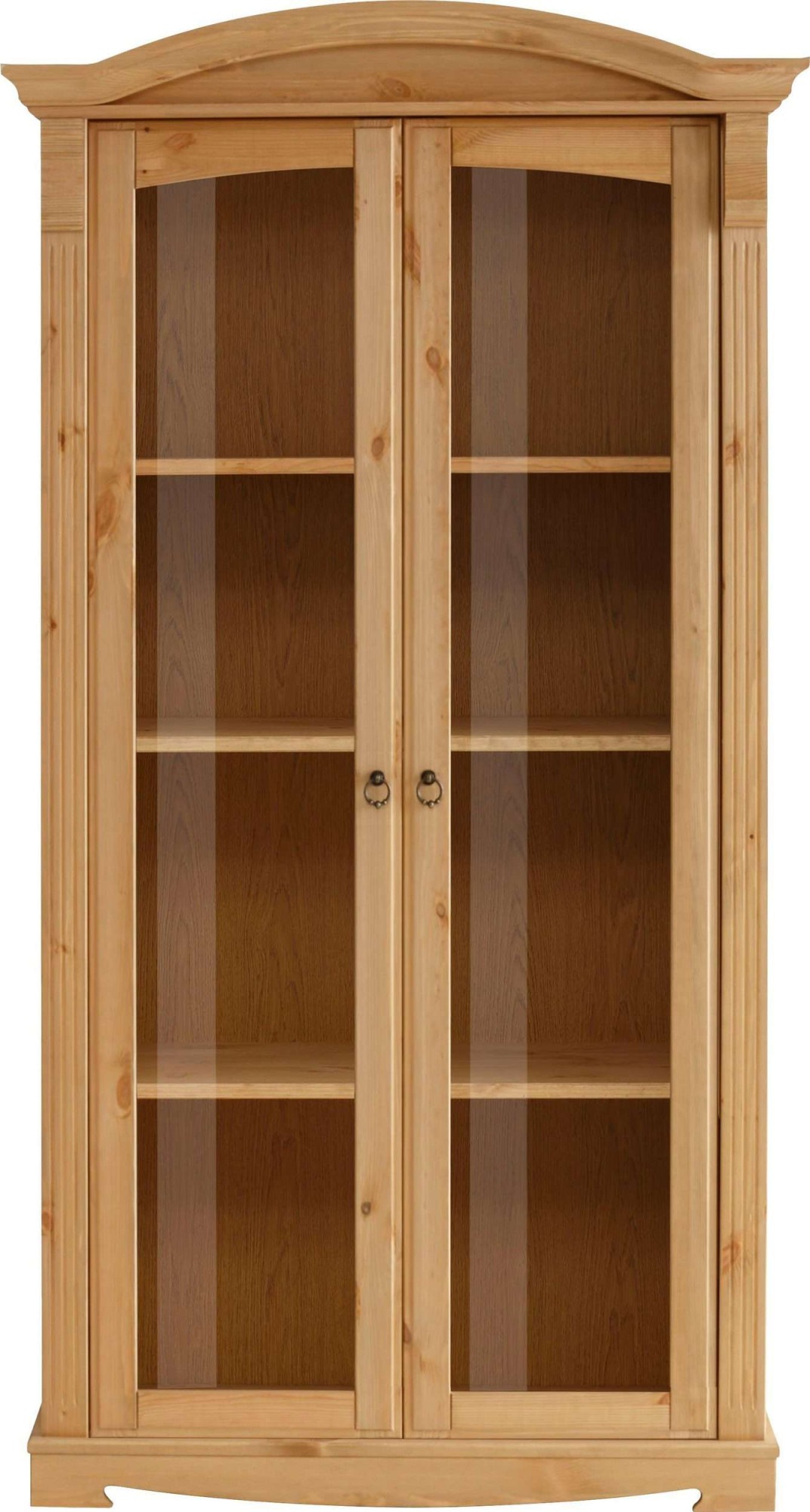 GOODproduct Vitrine "Anna" Gesamtmasse (B/T/H): ca. 97/46/188 cm, mit Glastüren, Höhe 188 cm, Massivholz, mit Zierfräsungen, FSC