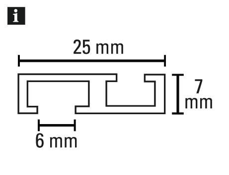 GARDINIA Vorhangschiene, 1 läufig-läufig, Fixmass, Serie Aluminim-Vorhangschiene