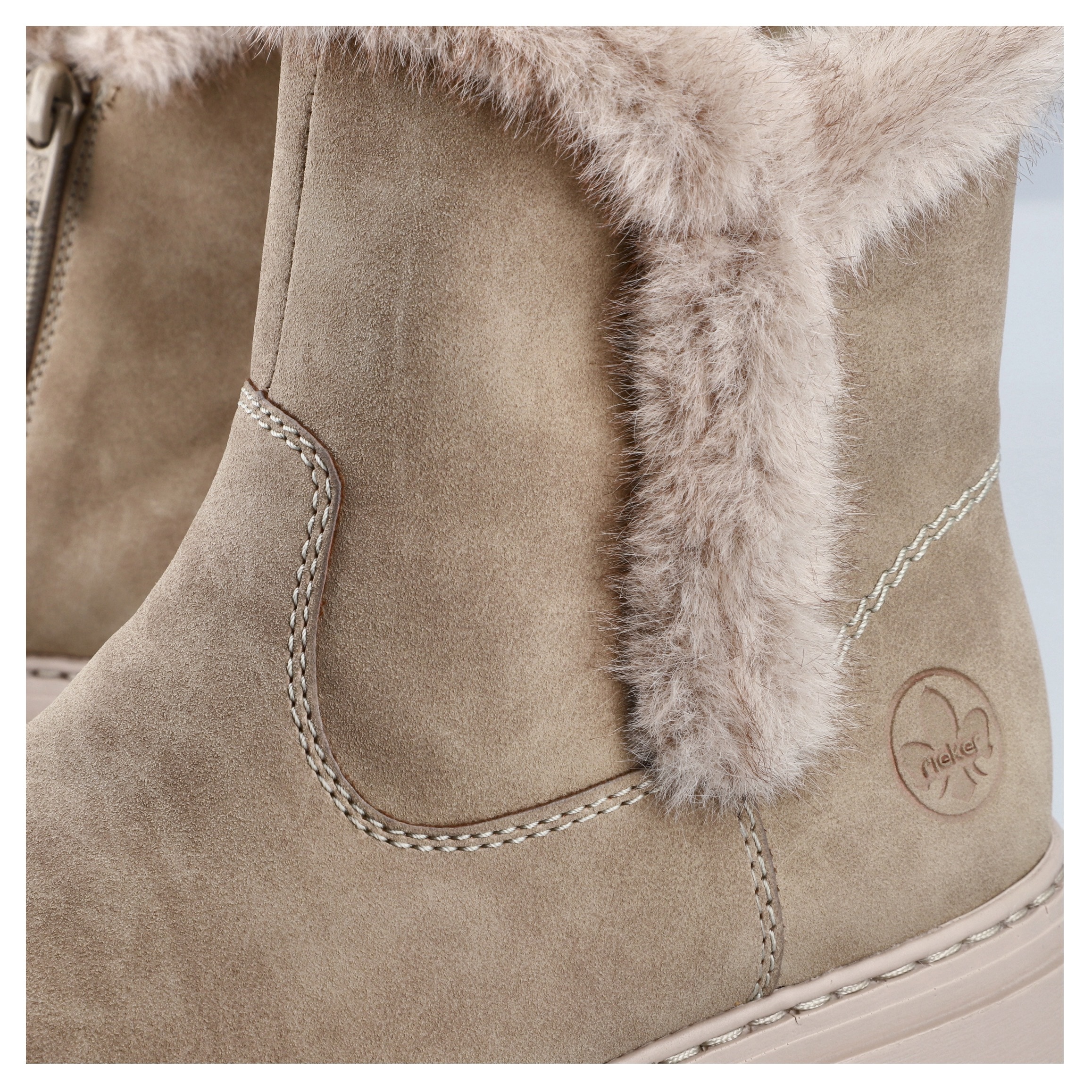 Rieker Winterstiefelette, Winterboots, Profilsohle, Blockabsatz, mit Innen-Reissverschluss