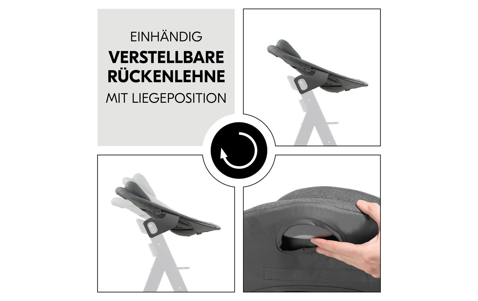 Hauck Hochstuhlaufsatz »Alpha Bouncer Premium Dark Grey« bis