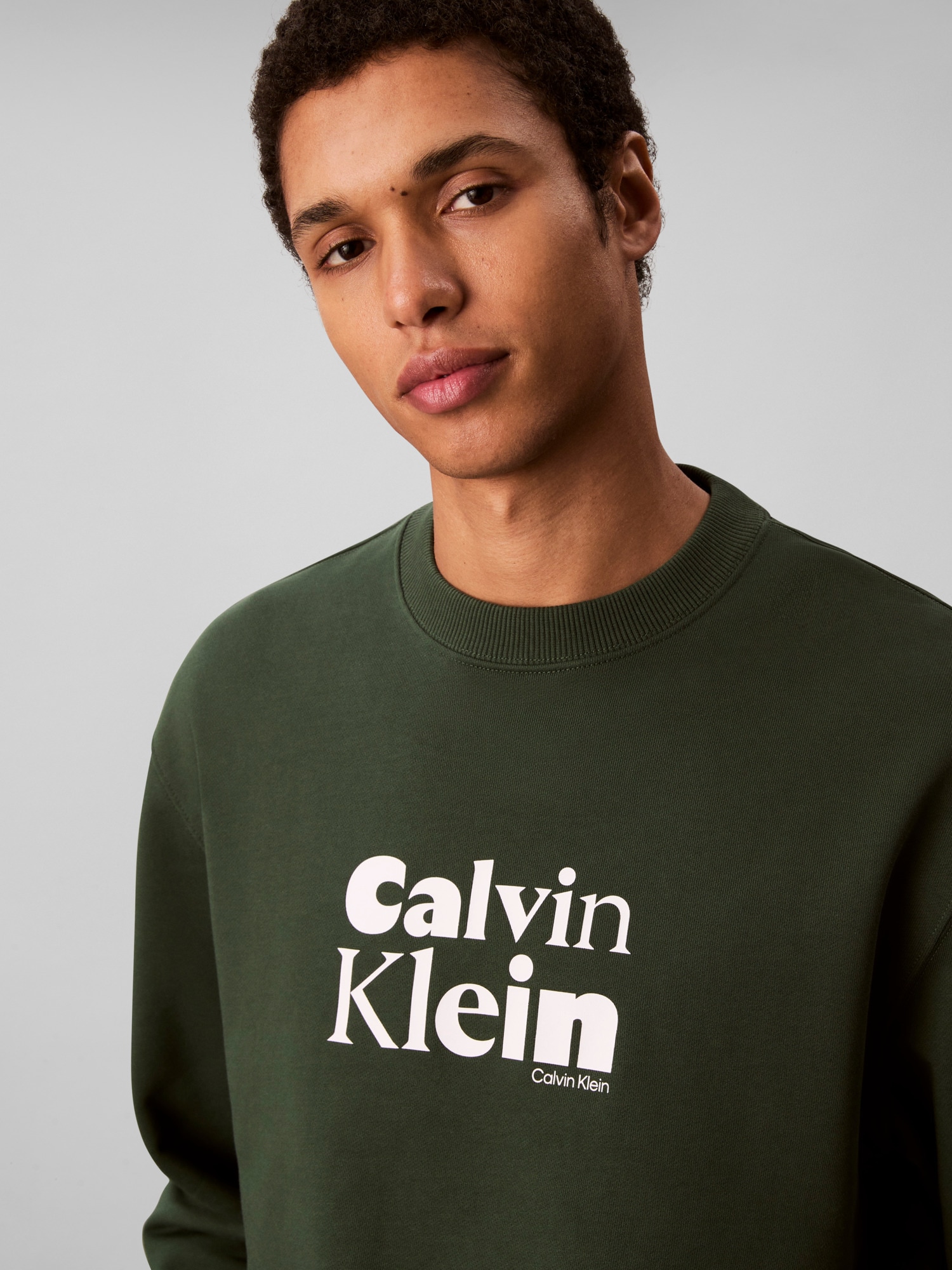 Calvin Klein Sweatshirt »LS EU 350TERRY CALVIN BOLD GRAPH«, Rundhalsausschnitt, regular fit