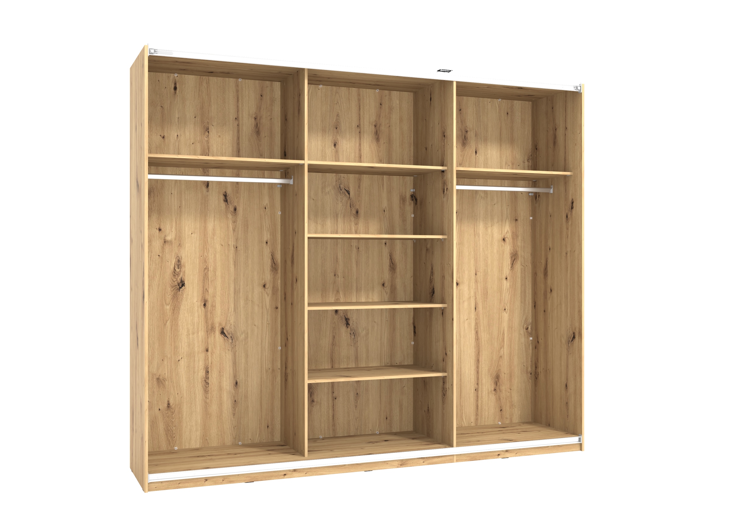 INOSIGN Schwebetürenschrank »Sardinia, Kleiderschrank mit Spiegel, Made in Europe«, viel Stauraum durch grosszügige Innenausstattung, 170 oder 262cm breit