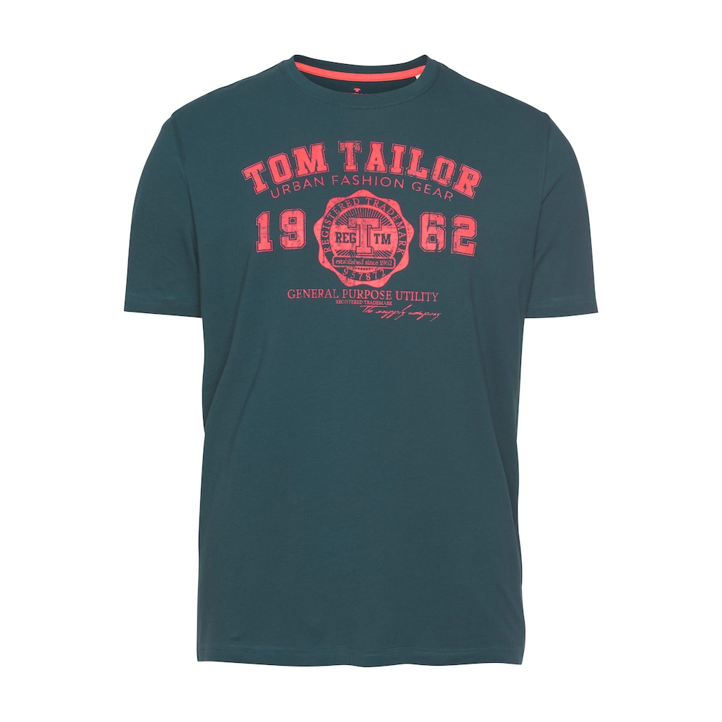 TOM TAILOR Rundhalsshirt, mit Logoprint