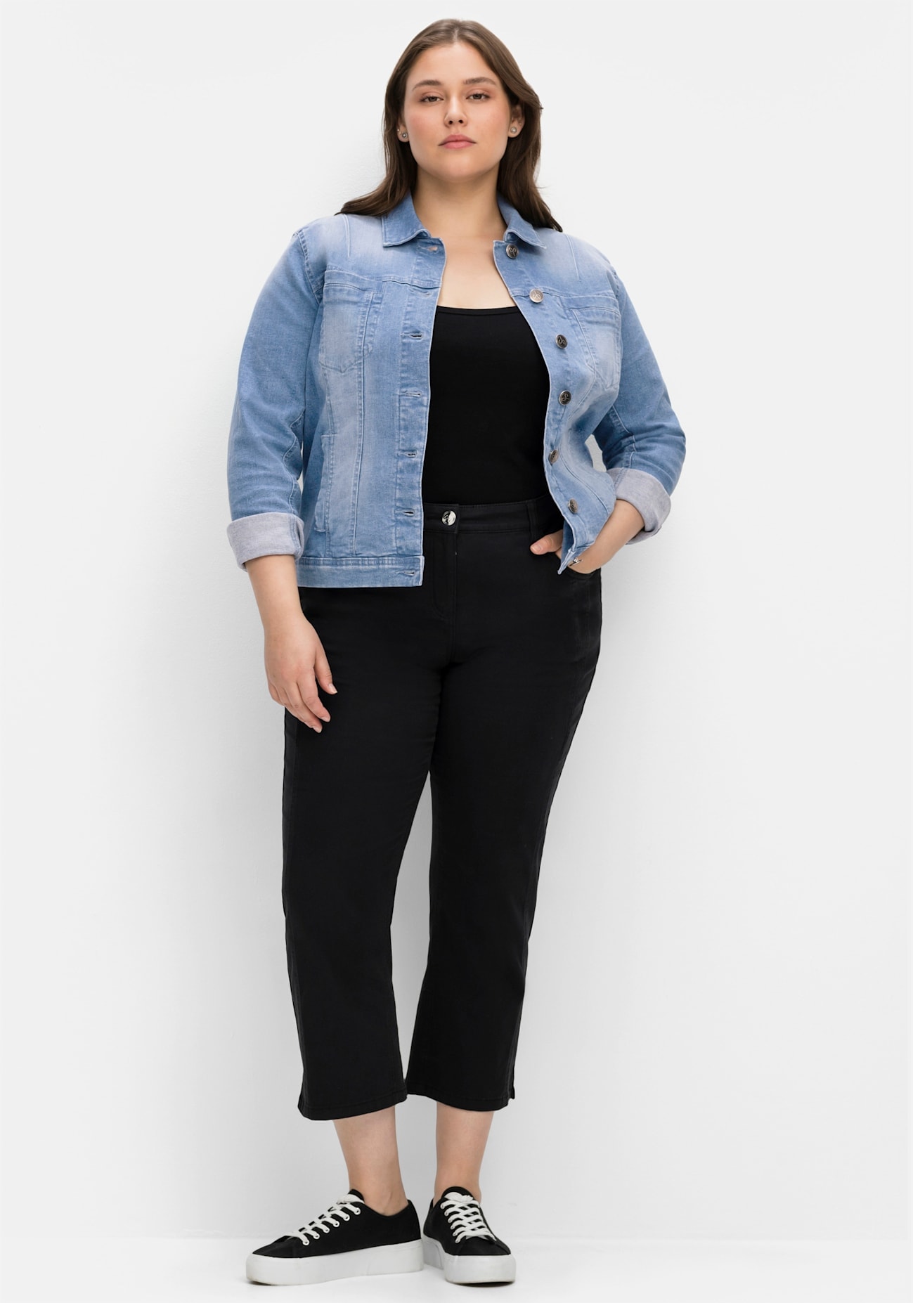 Sheego Jeansjacke, ohne Kapuze