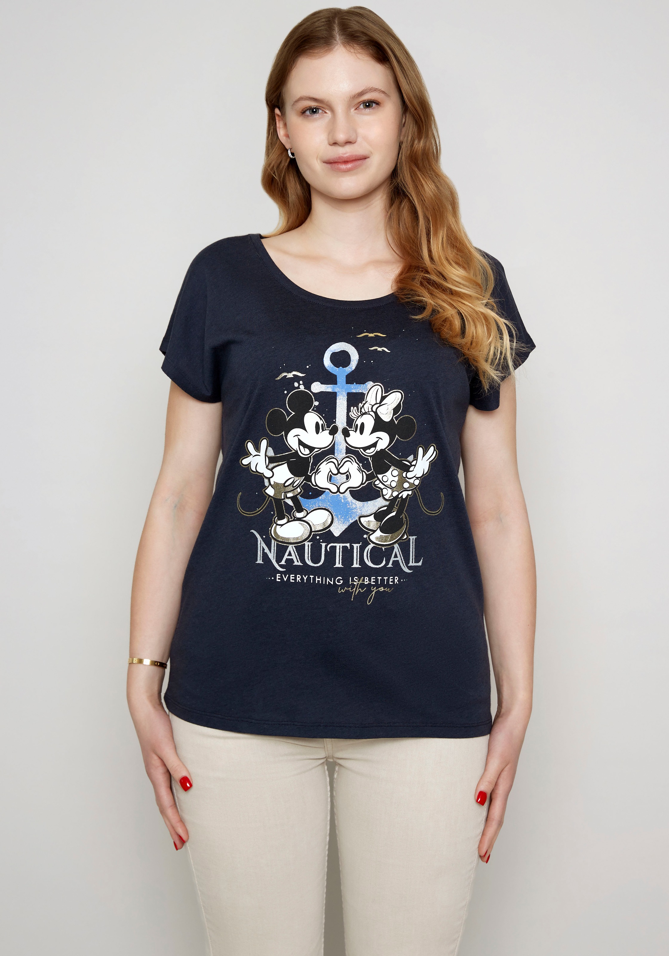 ZABAIONE Kurzarmshirt »Vanessa«, (1 tlg.), mit Mickey Maus Frontdruck kaufen