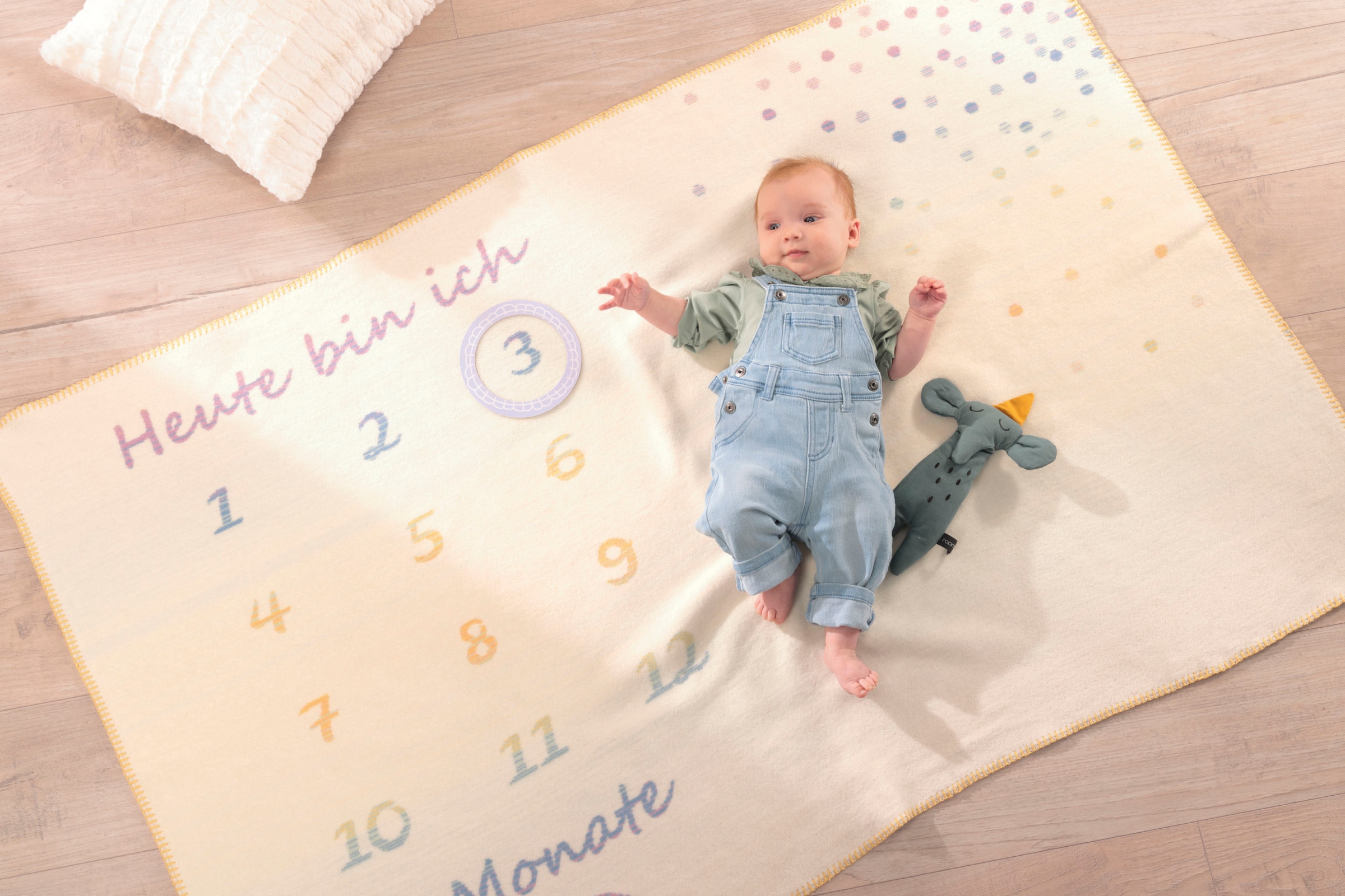 Biederlack Babydecke »Babydecke Milestone«, Babydecke Milestone, die perfekte Fotodecke