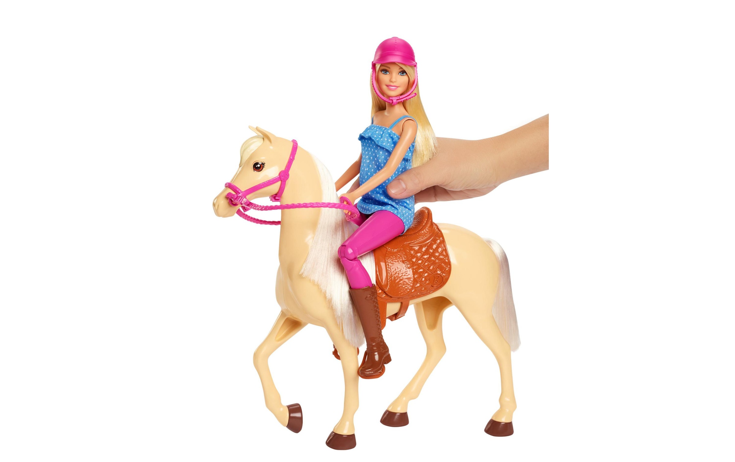 Barbie Spielfigur »Pferd mit Puppe«, (Set)