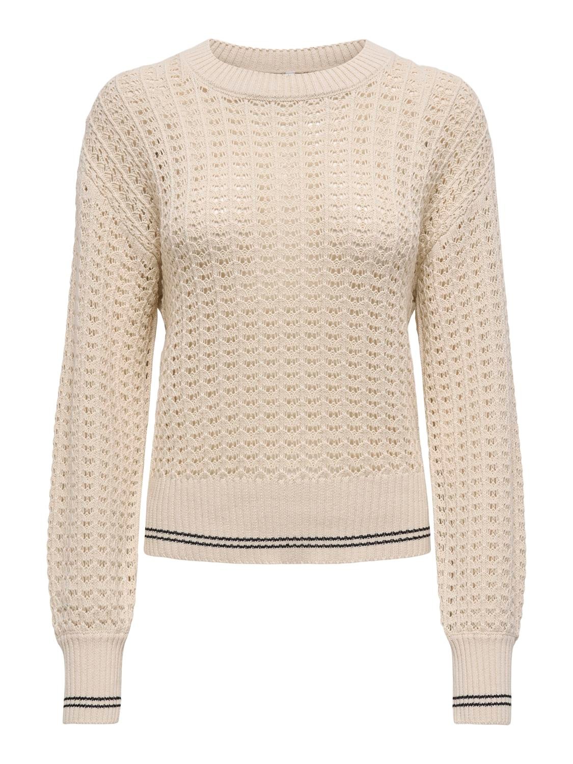 ONLY Strickpullover »ONLASA LS DETAIL O-NECK CC KNT«