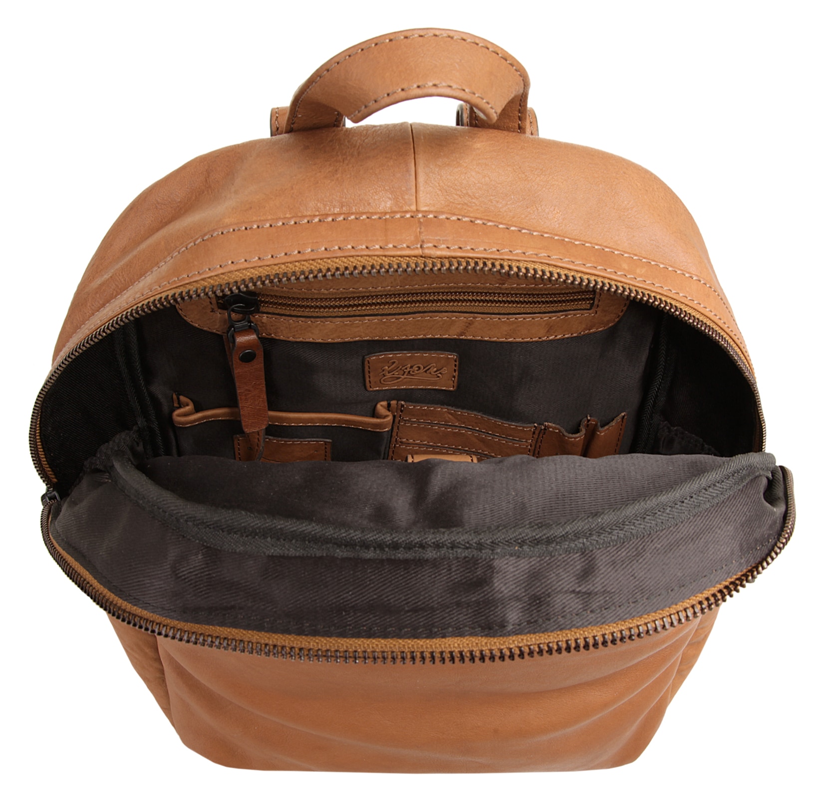 X-Zone Laptoprucksack, echt Leder