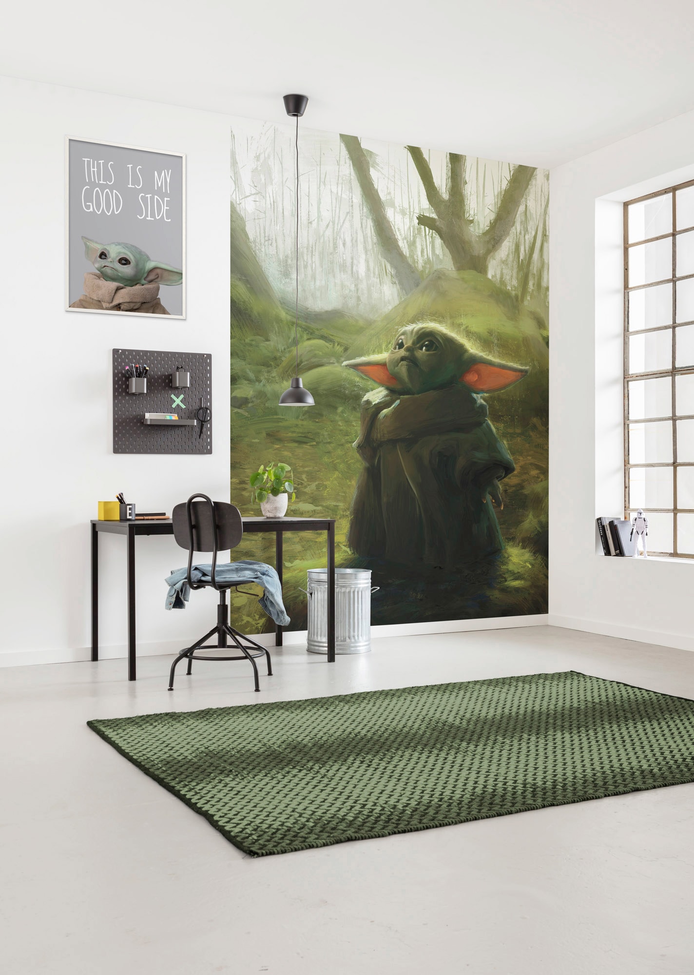 Komar Vliestapete »Digitaldruck Vlies - Mandalorian Grogu Acrylic - Grösse 200 x 280 cm«, bedruckt, Kinderzimmer