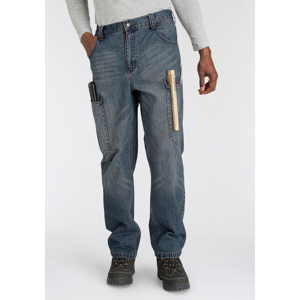 Northern Country Arbeitshose »Cargo Jeans«, (aus 100% Baumwolle, robuster Jeansstoff, comfort fit)