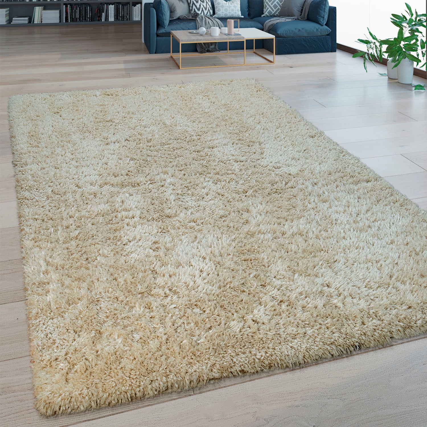 Paco Home Hochflor-Teppich »Bamba 410«, rechteckig, 45 mm Höhe, Flokati Optik, weich & flauschig, waschbar