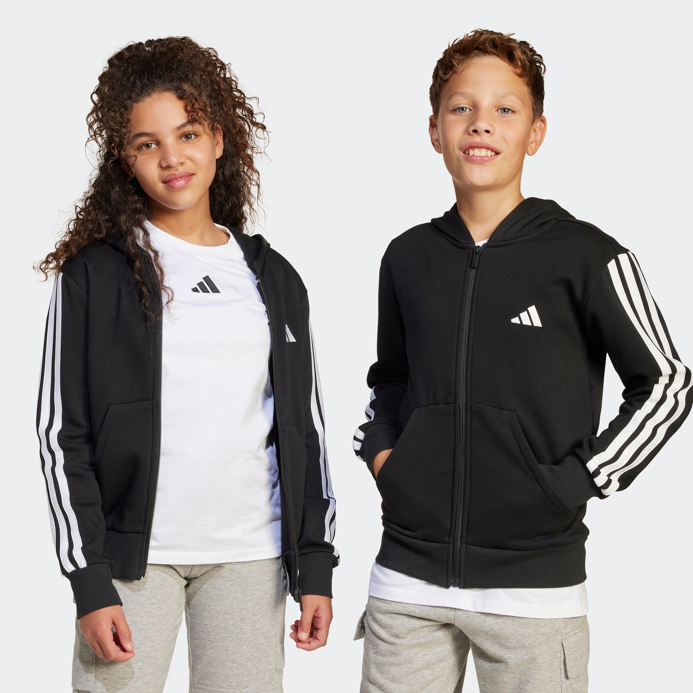 adidas Sportswear Kapuzensweatshirt »J 3S FL FZ HD«