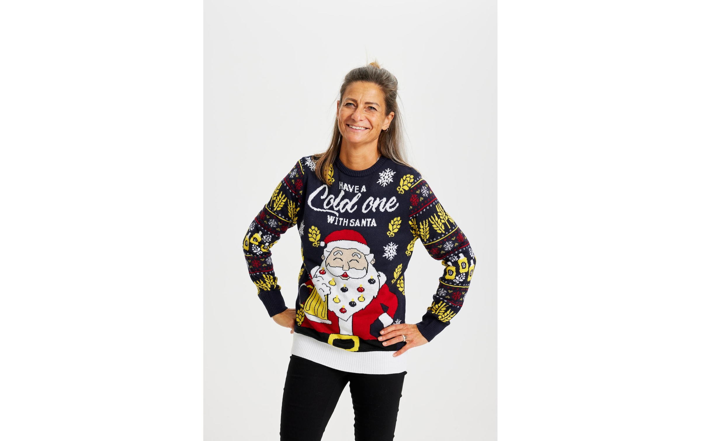 Weihnachtspullover »Christmas Sweats Have a Cold One With Santa«