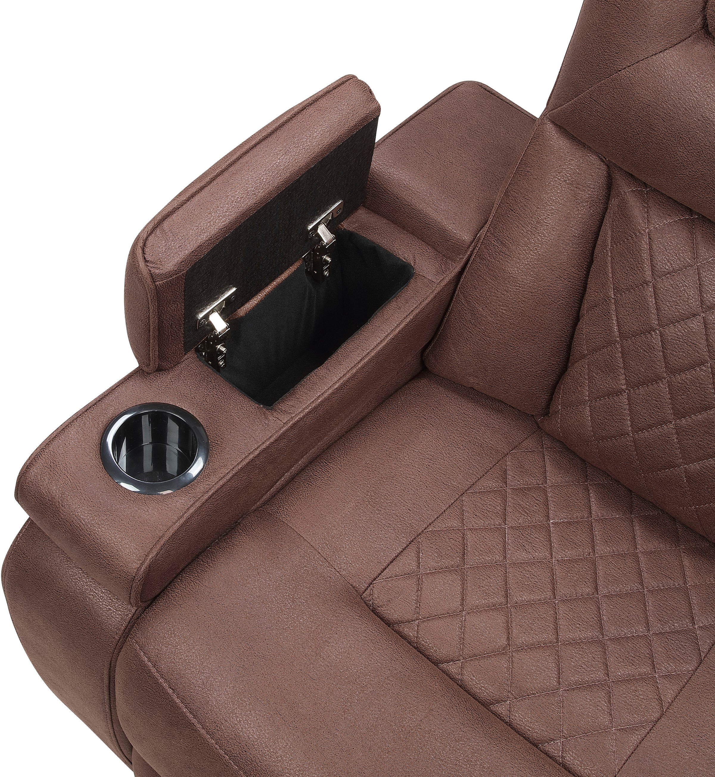 ATLANTIC home collection Relaxsessel »Faris«, Relaxfunktion, Getränkehalter und Staufach in Armlehnen