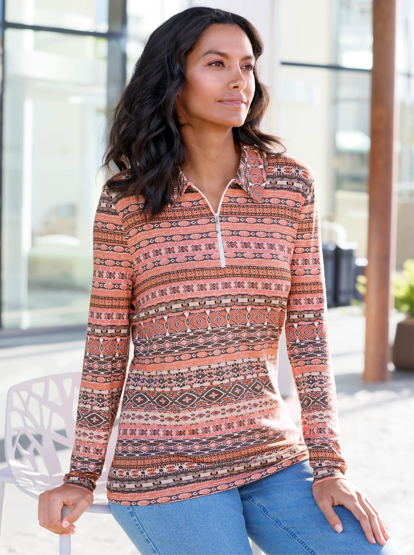 Casual Looks Poloshirt »Druck-Shirt« 1 Stk.