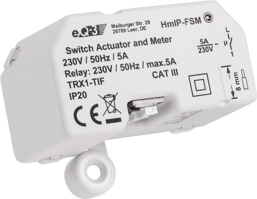 Homematic IP Smart-Home-Zubehör »Schalt-Mess-Aktor - Unterputz (142721A0)«