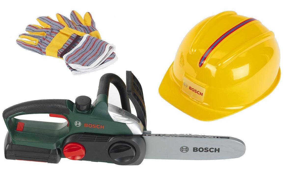 Spielwerkzeug »Klein-Toys Bosch Kettensäge mit Helm und Handschuhe«, (Set)