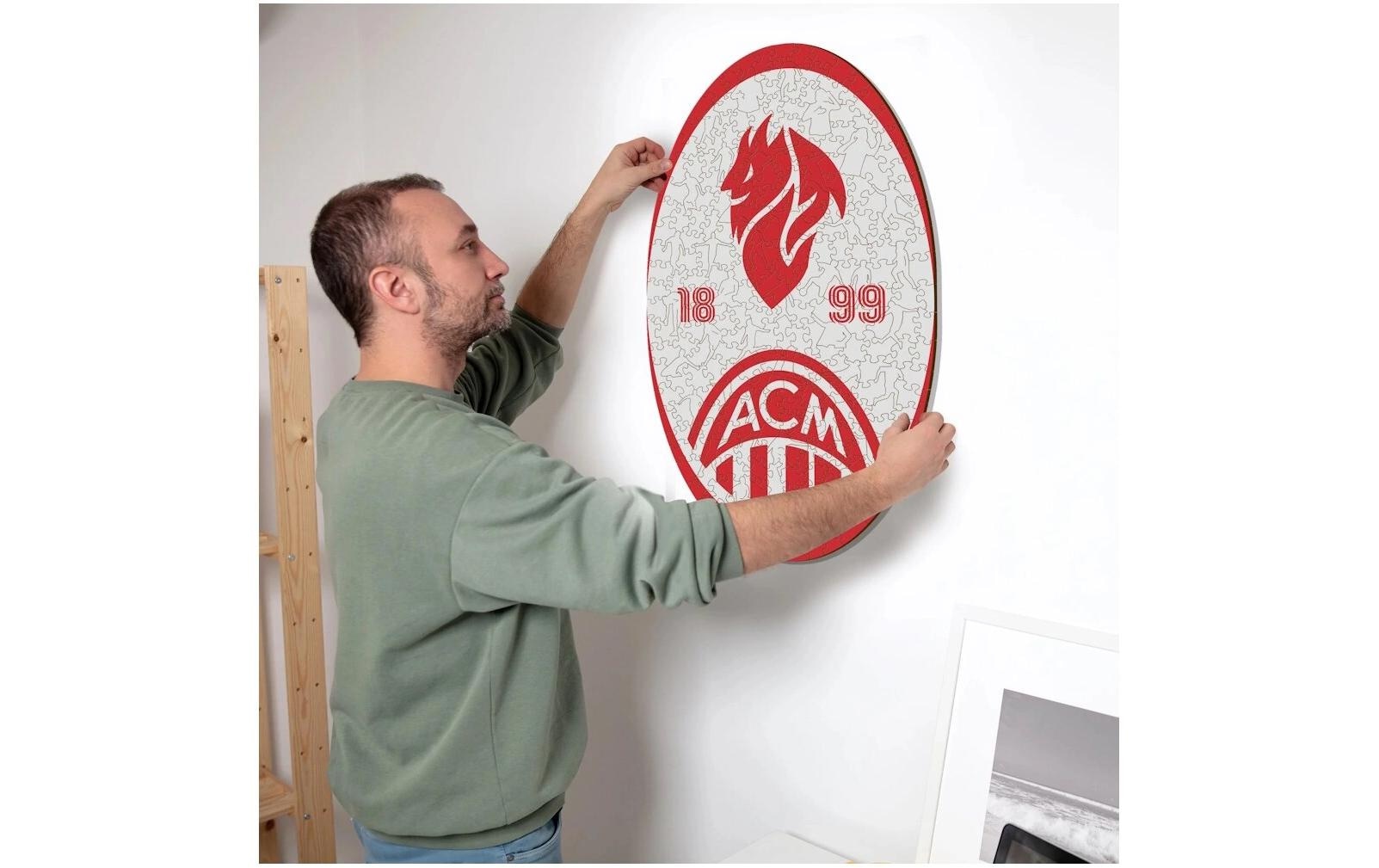 Puzzle »Iconic AC Milan – Retro Logo«, Holzart: Birke (Herkunftsland: China)