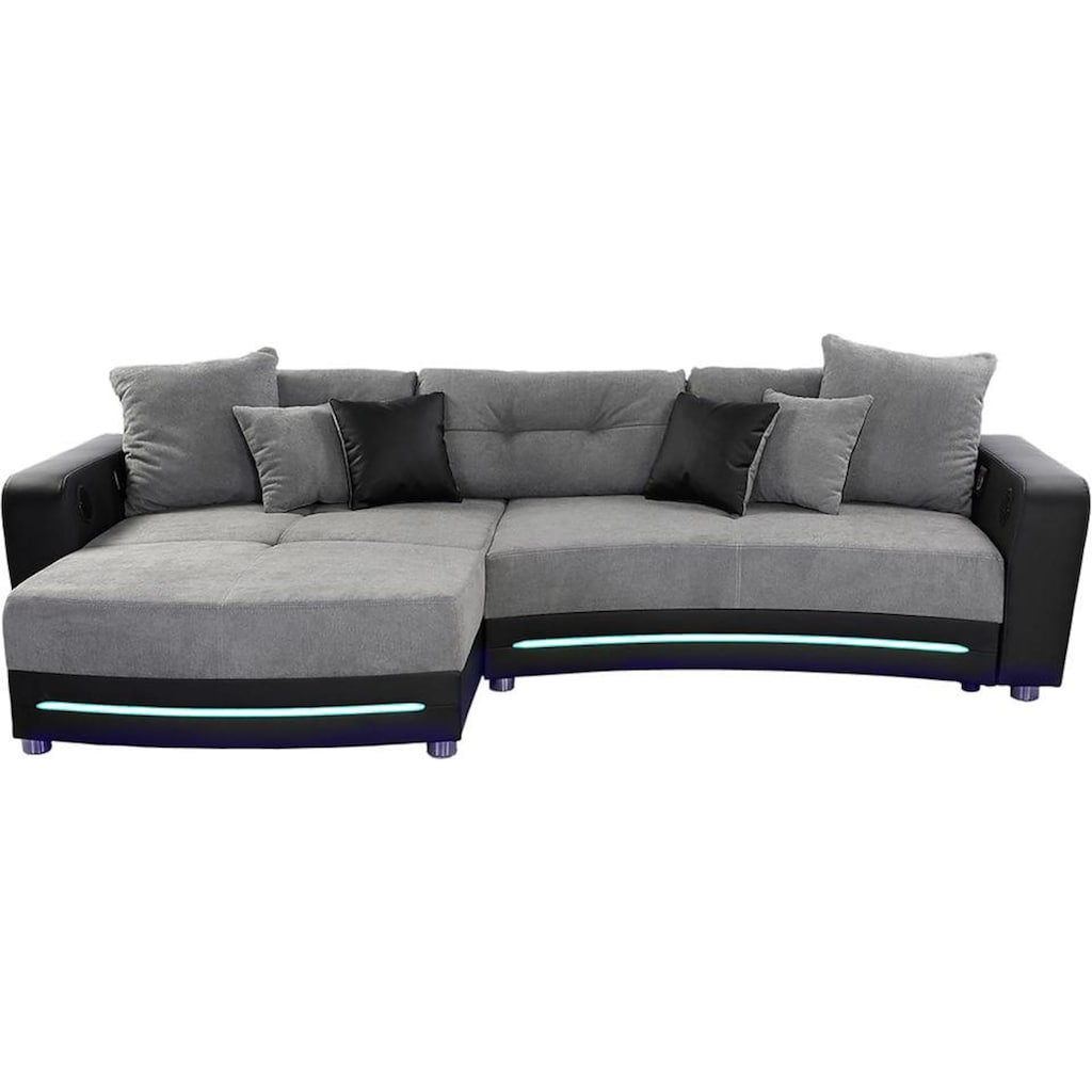 Jockenhöfer Gruppe Ecksofa »Laredo«, inklusive RGB-LED-Beleuchtung und Bluetooth-Soundsystem