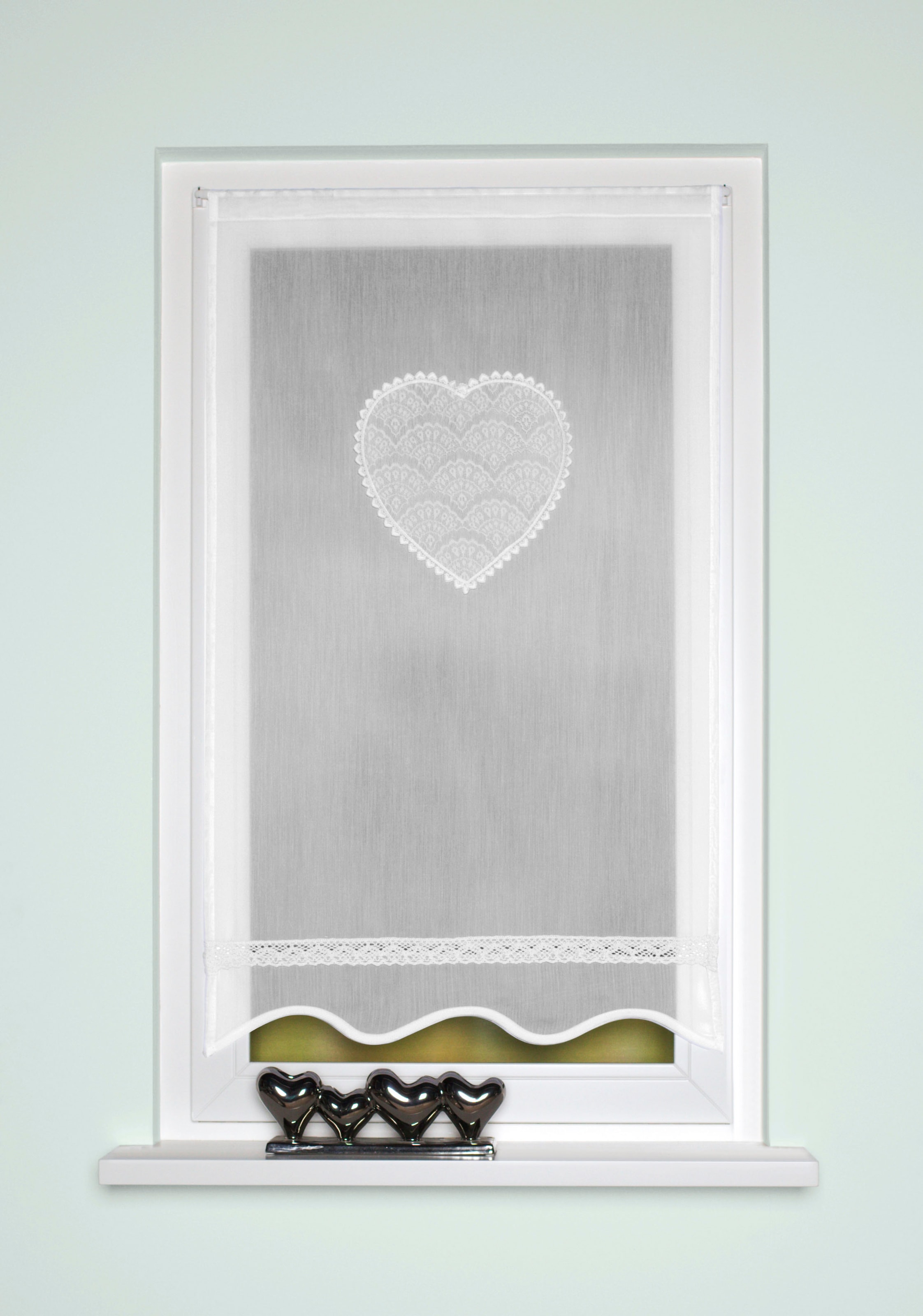 HOME WOHNIDEEN Türvorhang »CORAZON«, (1 St.), Tür-und Fensterbehang,  Batist, bestickt online kaufen