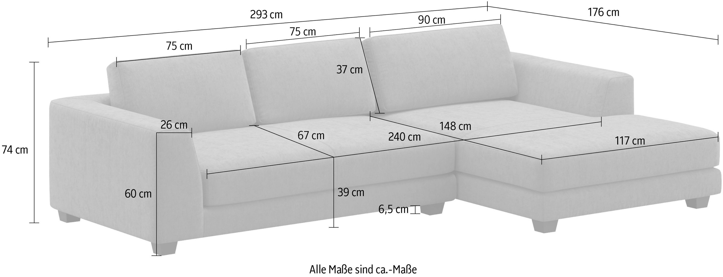 machalke® Ecksofa »atoll, L-Form«