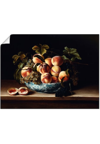 Kunstdruck »Pfirsiche und Weintrauben«, Arrangements, (1 St.)