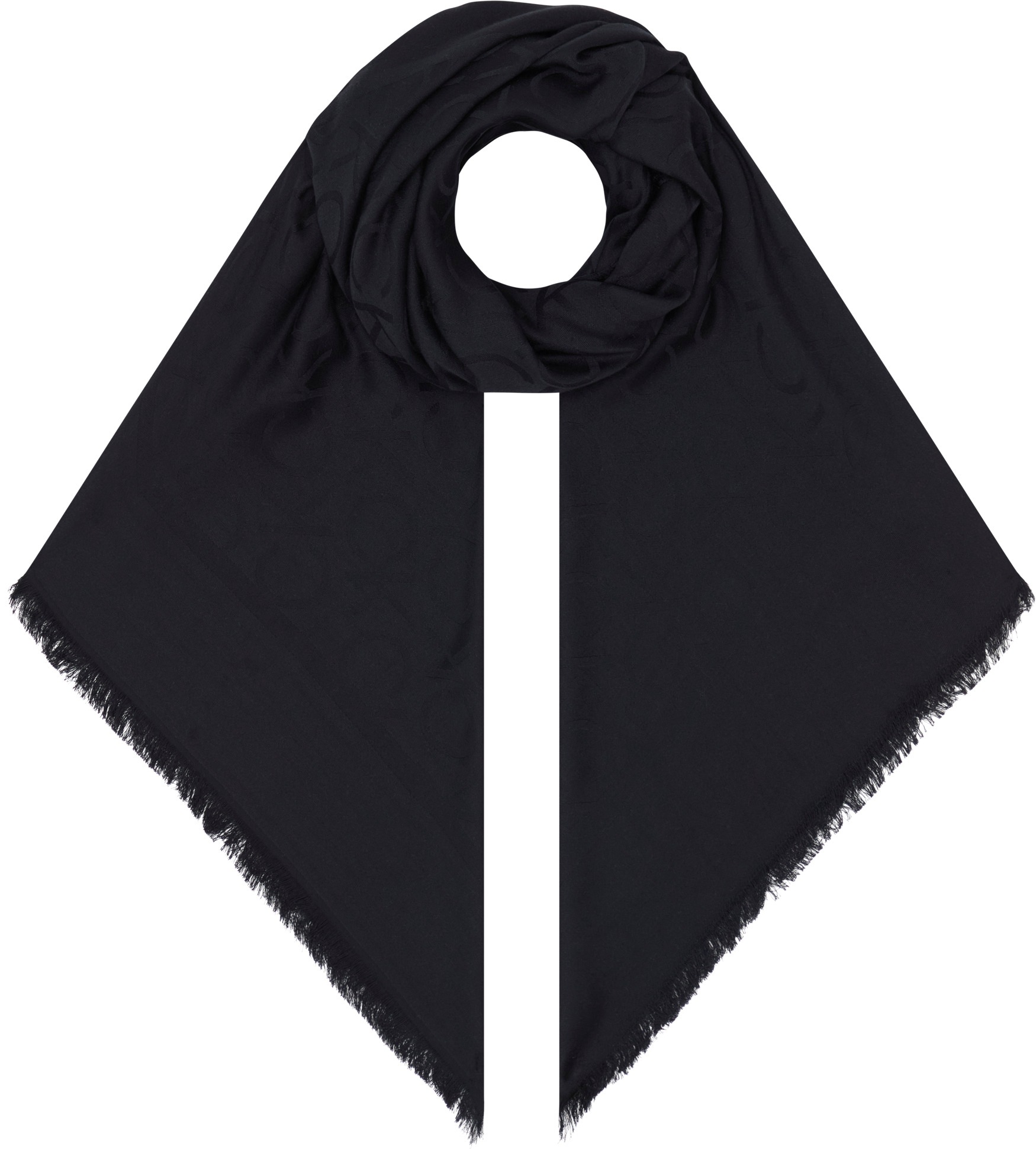 Calvin Klein Schal »SHINY JACQUARD MONOGRAM SQUARE« mit Logo-Jacquardmuster