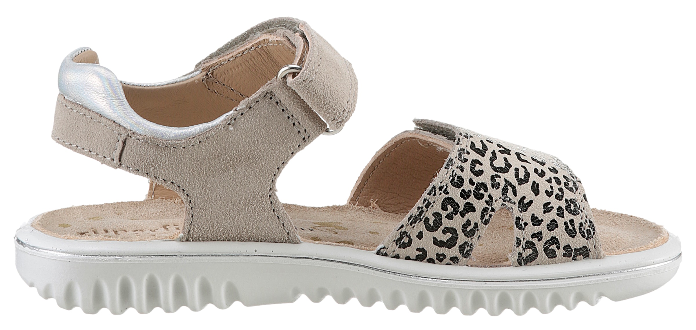 Superfit Sandale »SPARKLE WMS: mittel«, Klett-Sandalette mit Leomuster, Grössenschablone zum Download