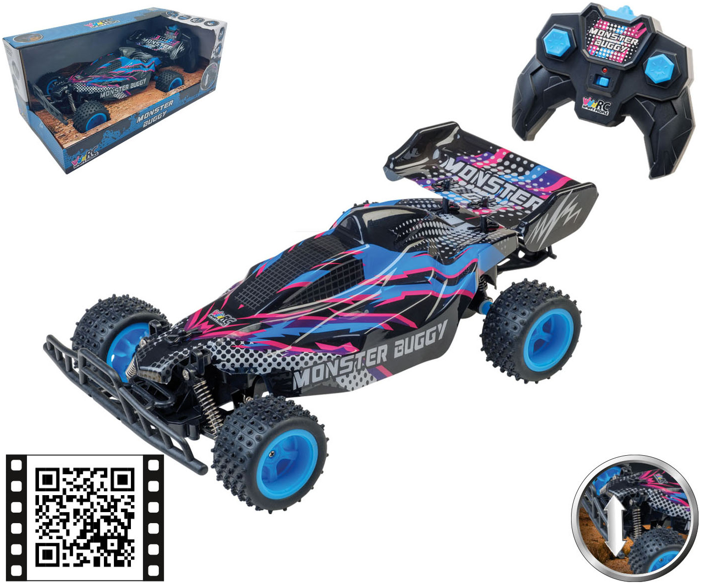 Happy People RC-Buggy "Monster Buggy" mit Fernbedienung