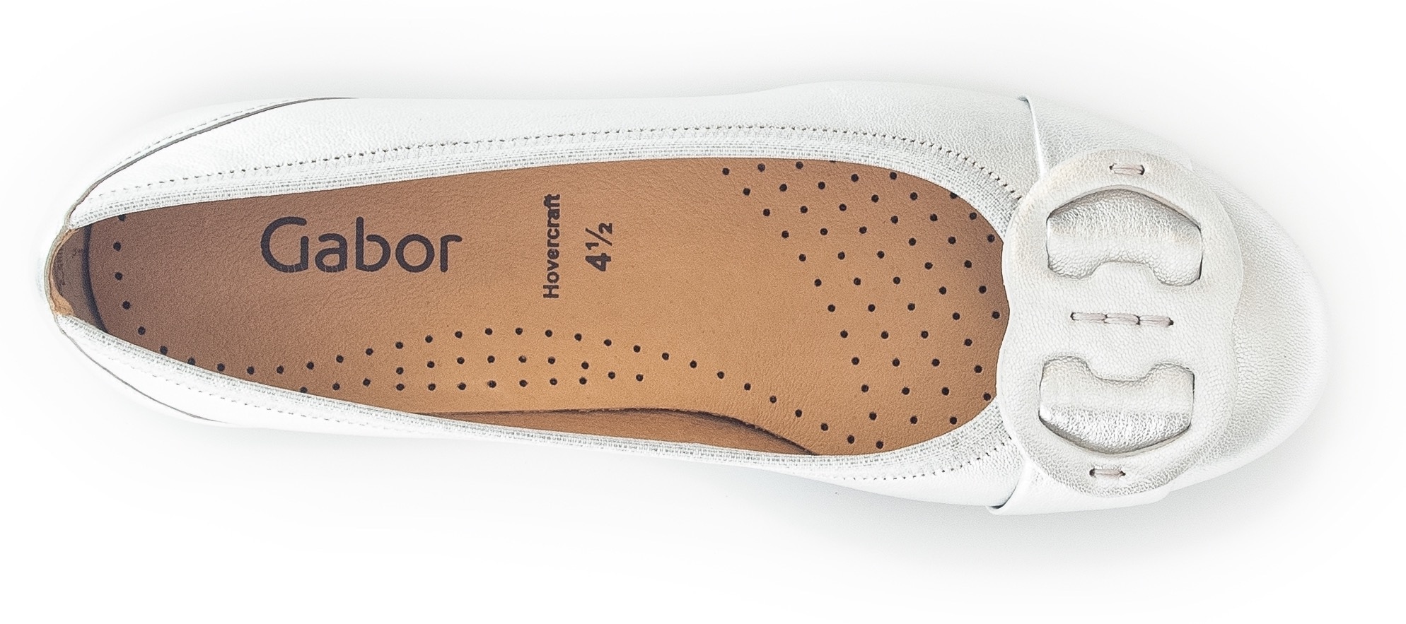Gabor Ballerina, flache Schuhe, Slipper mit Hovercraft Luftkammern-Laufsohle
