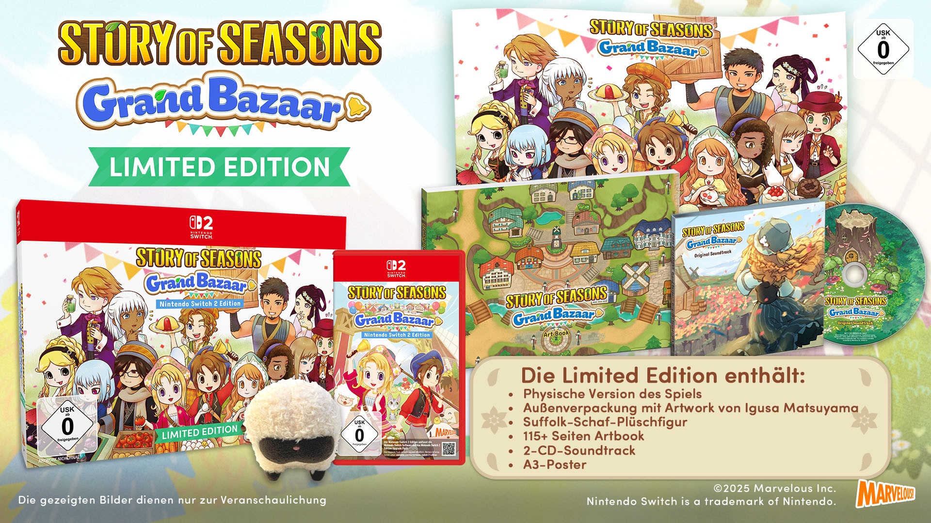 Marvelous Games Spielesoftware »Story of Seasons: Grand Bazaar Limited Edition (Switch 2)«, Nintendo Switch 2