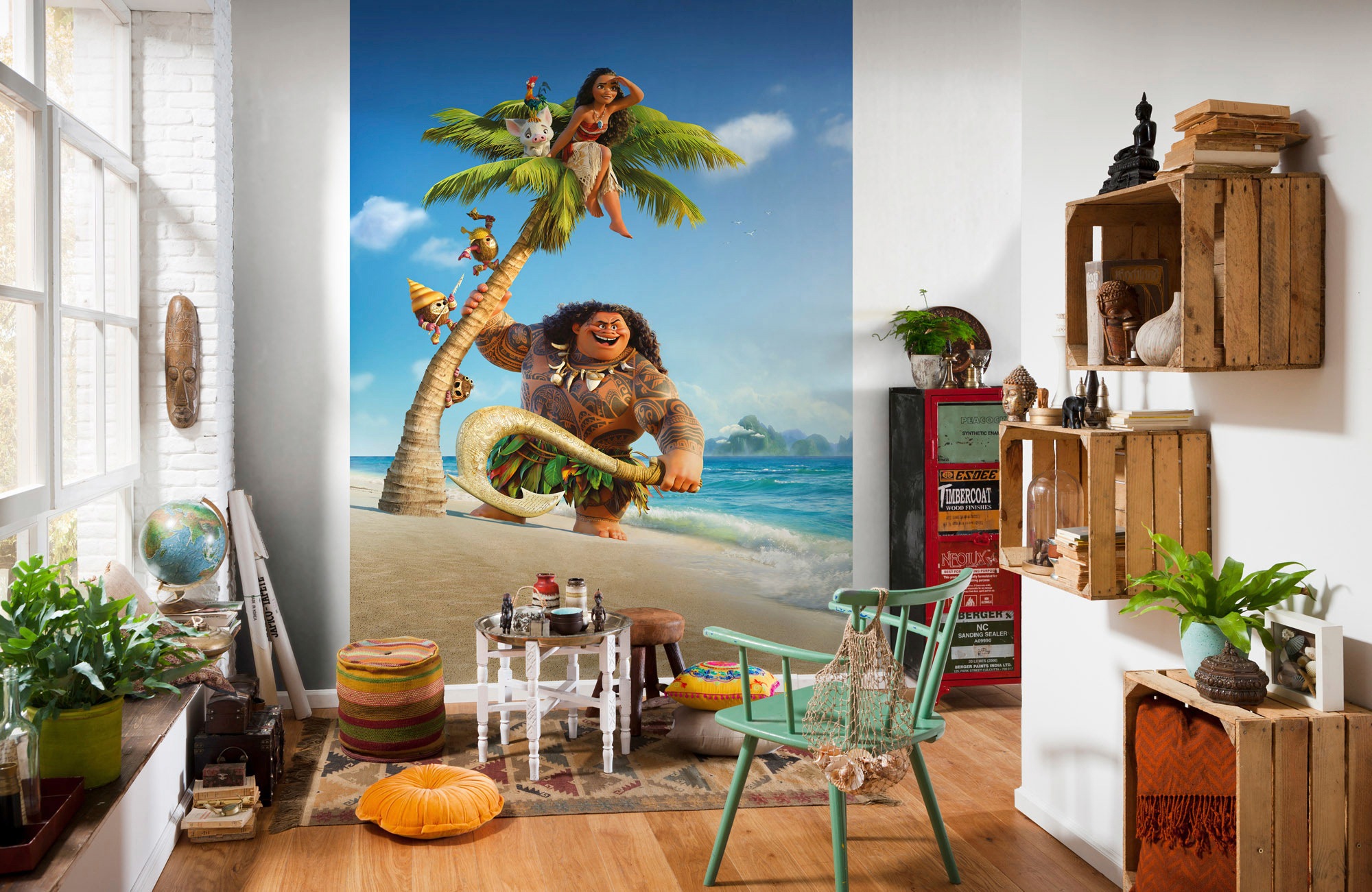 Komar Vliestapete »Vlies - Moana and Maui - Grösse 184 x 248 cm«, bedruckt, Kinderzimmer