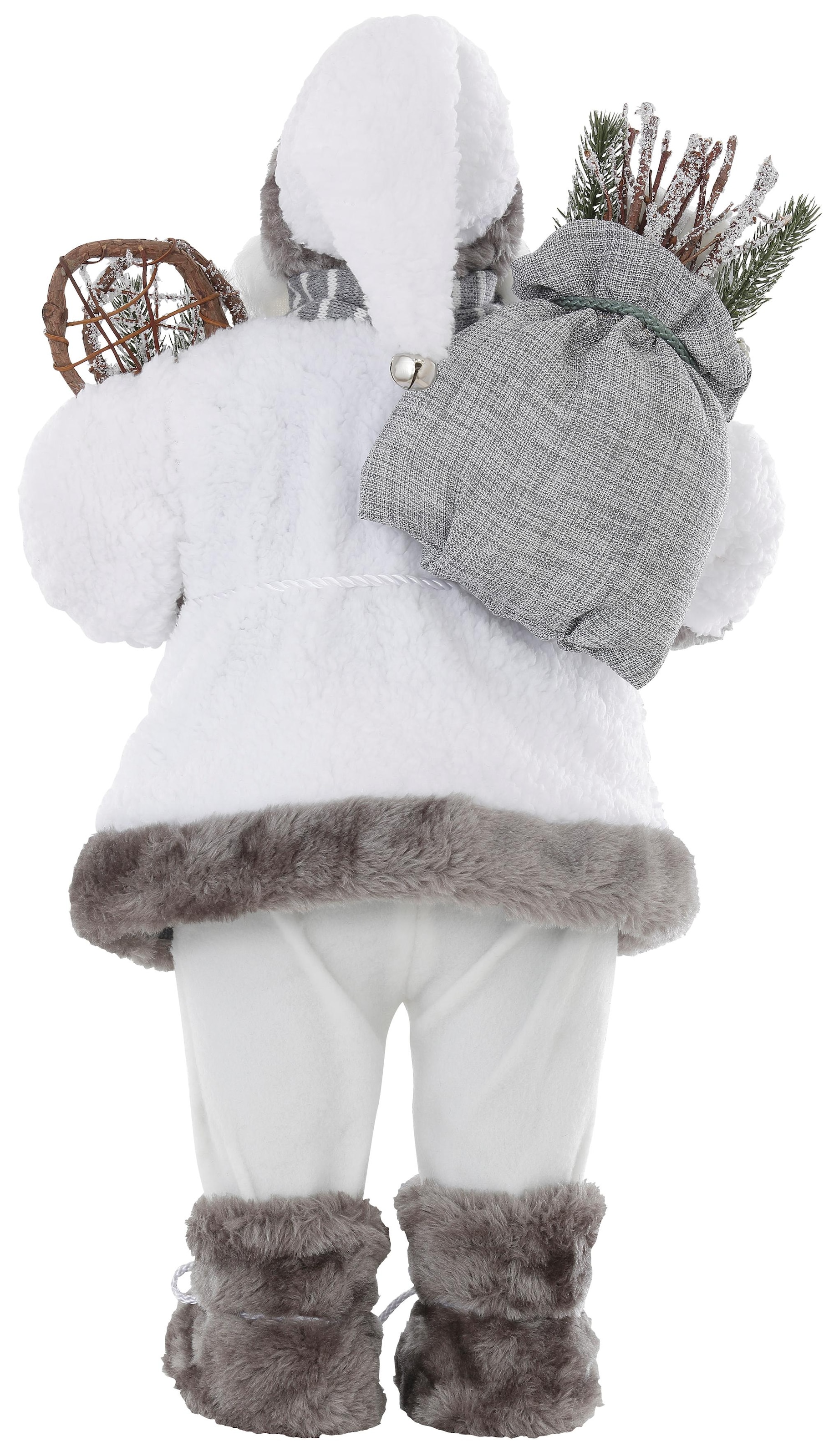 HOSSNER - HOMECOLLECTION Weihnachtsmann »Santa mit weissem Mantel und Laterne«, Weihnachtsdeko