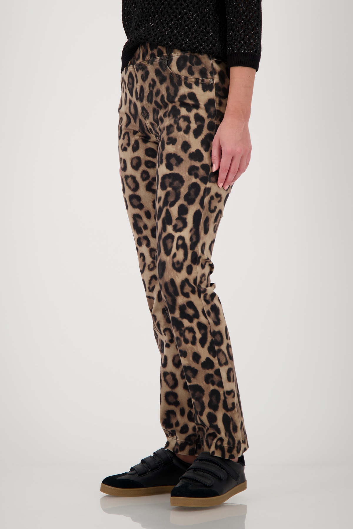 Monari Röhrenhose, mit Animalprint