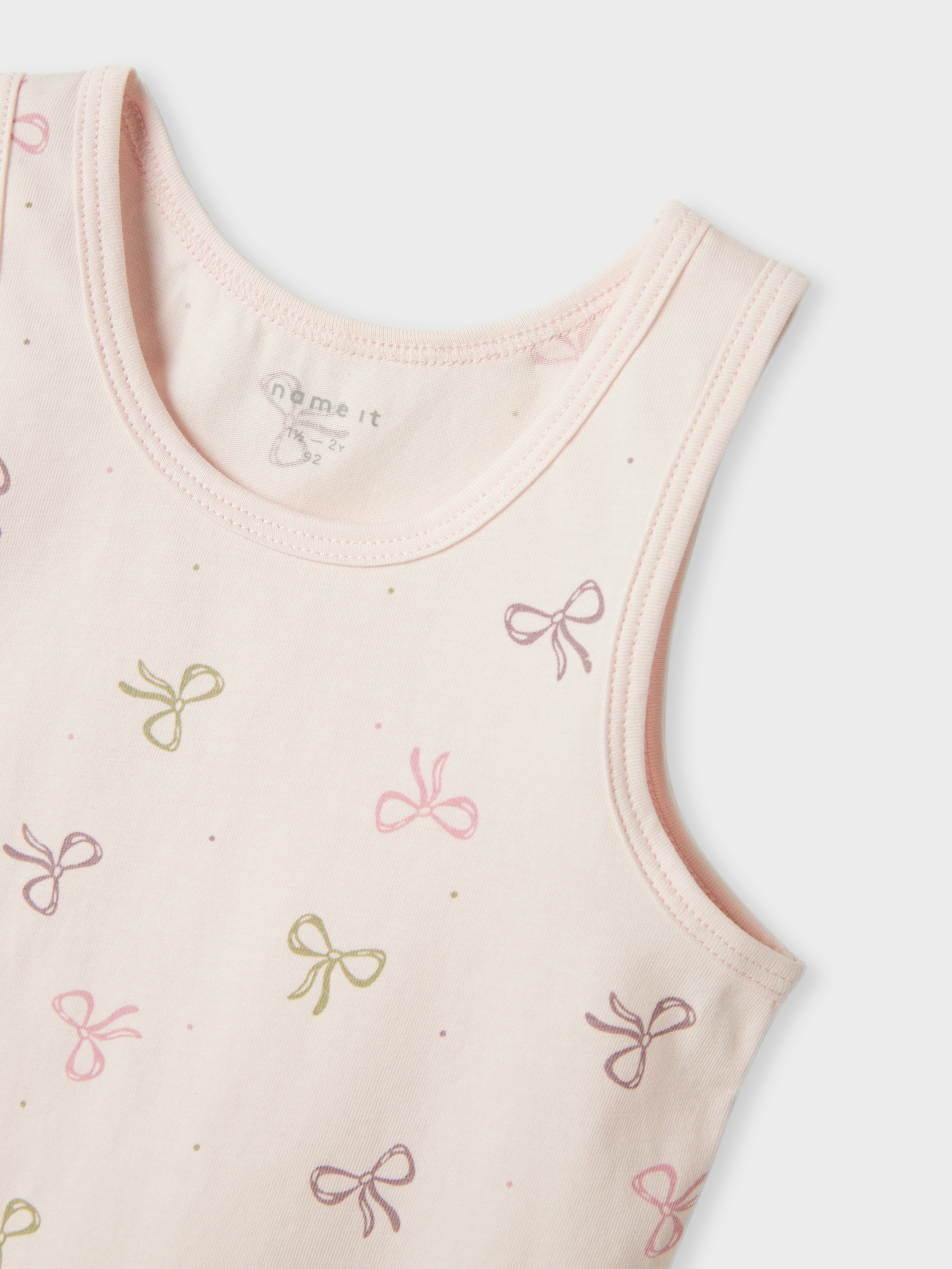 Name It Unterhemd »NMFTANK TOP 2P BARELY PINK BOW NOOS«, (Packung, 2 St.)