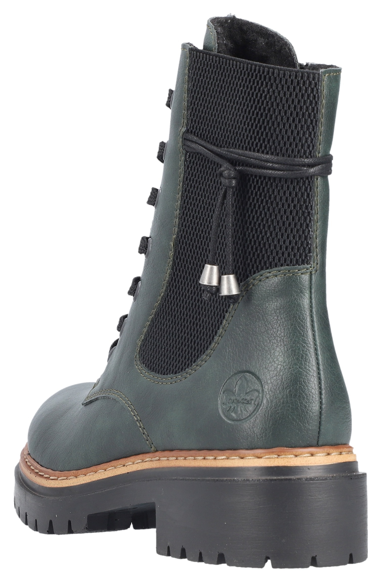 Rieker Winterstiefelette, Schnürstiefelette, Blockabsatz, Chelseaboots mit Innenreissverschluss
