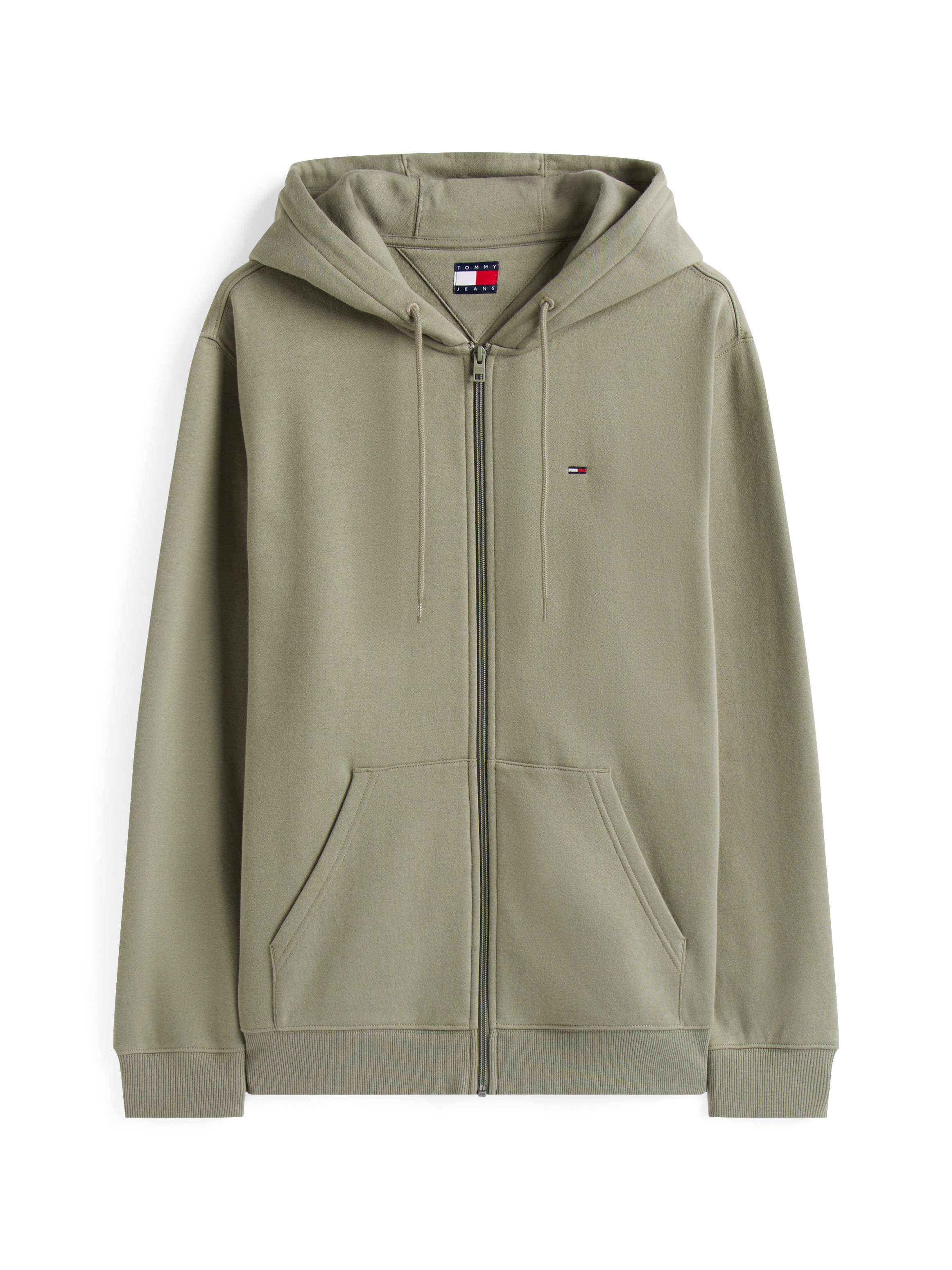 Tommy Jeans Sweatshirt »TJM REG S FLAG ZIP FLEECE THRU«, mit bestickten Markenlogo auf Brusthöhe