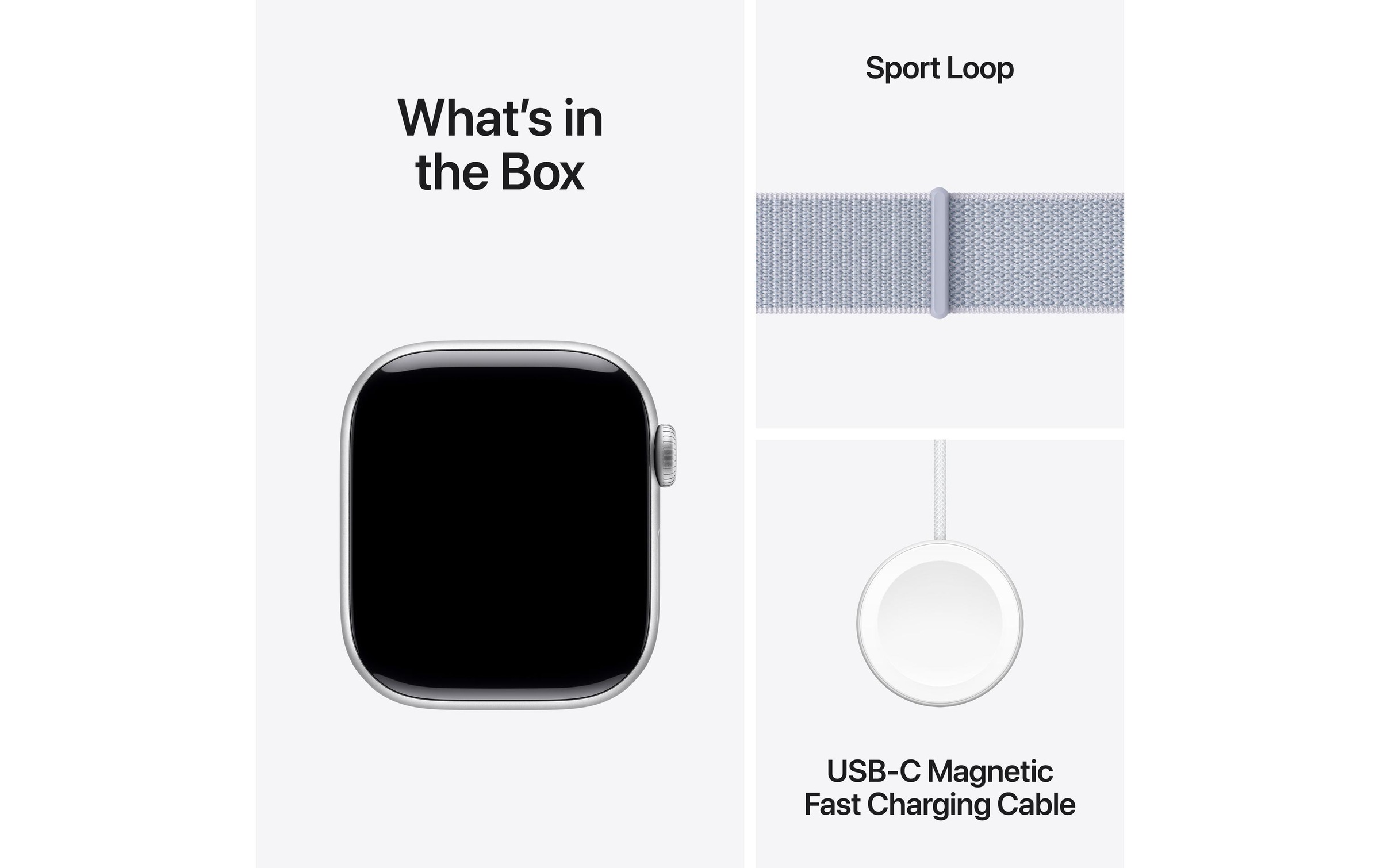 Apple Watch Series 10 Aluminium, 42 mm, GPS, Sport Loop, Silberfarben