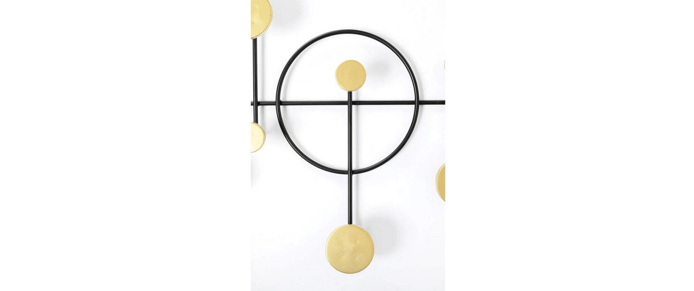 Kare Design Garderobenleiste »Art Circles Goldfarben/Schwarz«