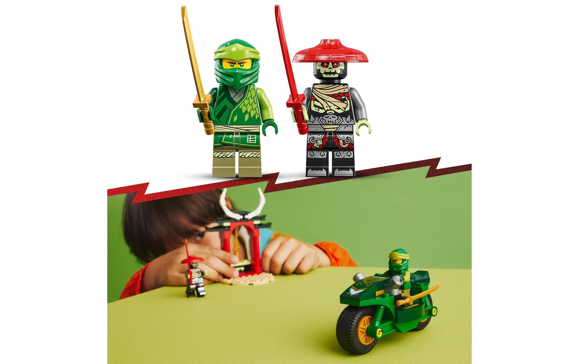 LEGO® Konstruktionsspielsteine »Lloyds Ninja-Motorrad«, (64 St.)
