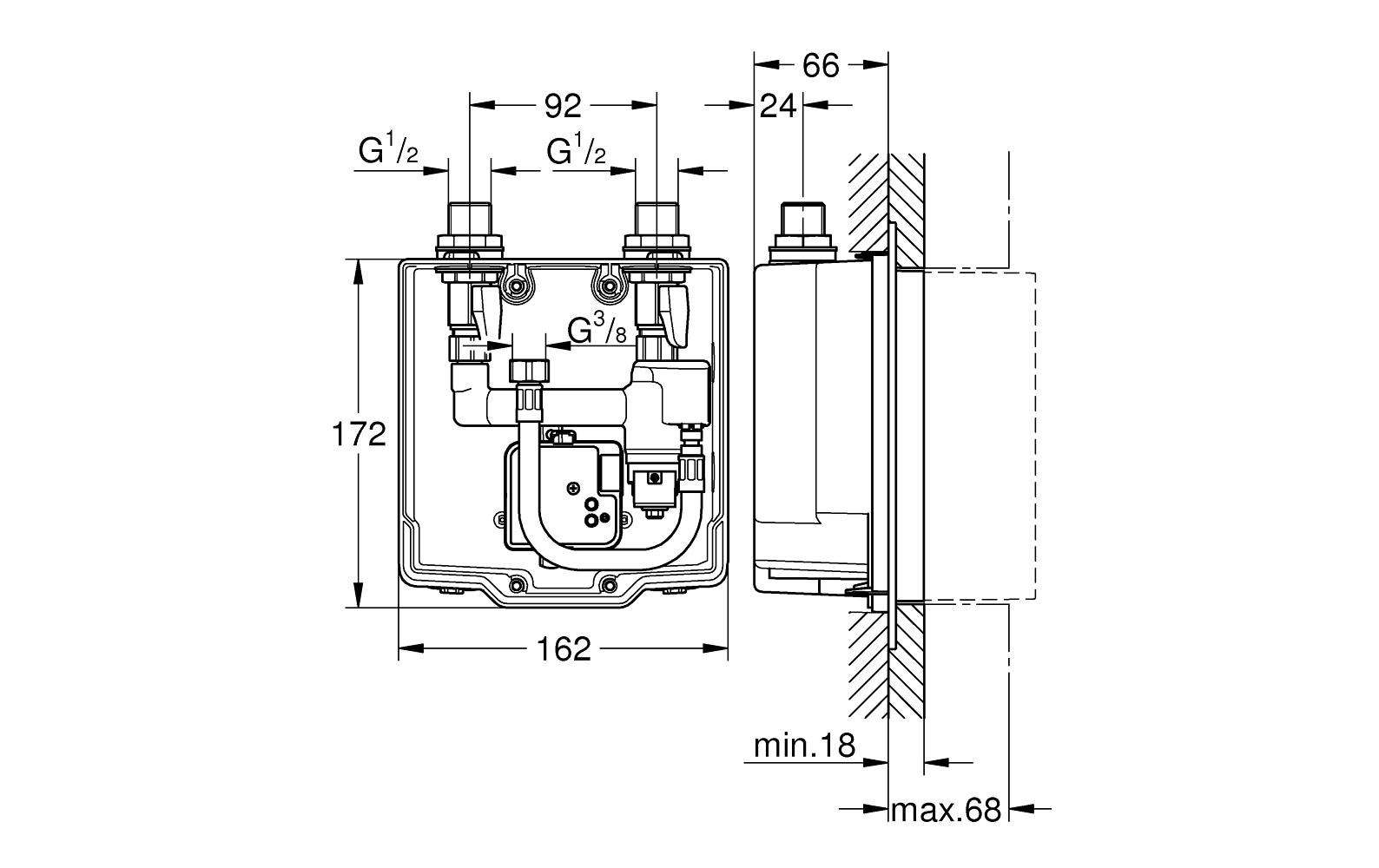 Grohe Spülkasten »Eurosmart CE UP-Einbaukasten«