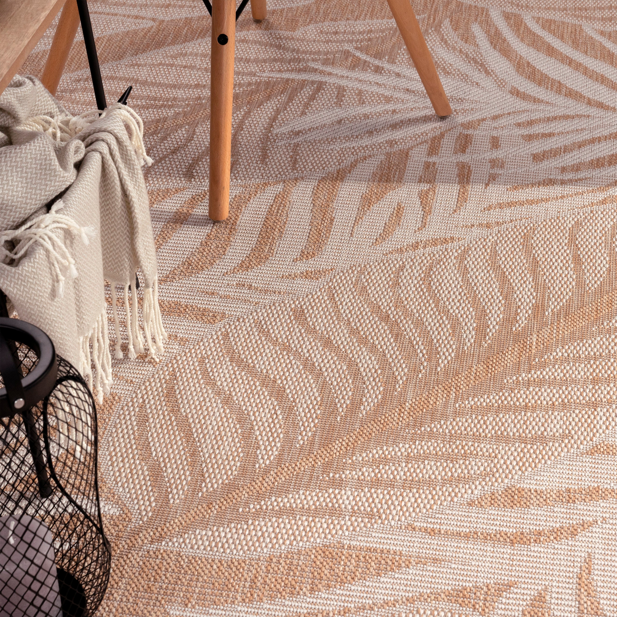 Paco Home Teppich »Illusion 326«, geeignet Motiv, | Jelmoli-Versand In- online Outdoor bestellen und Blätter rechteckig, Flachgewebe