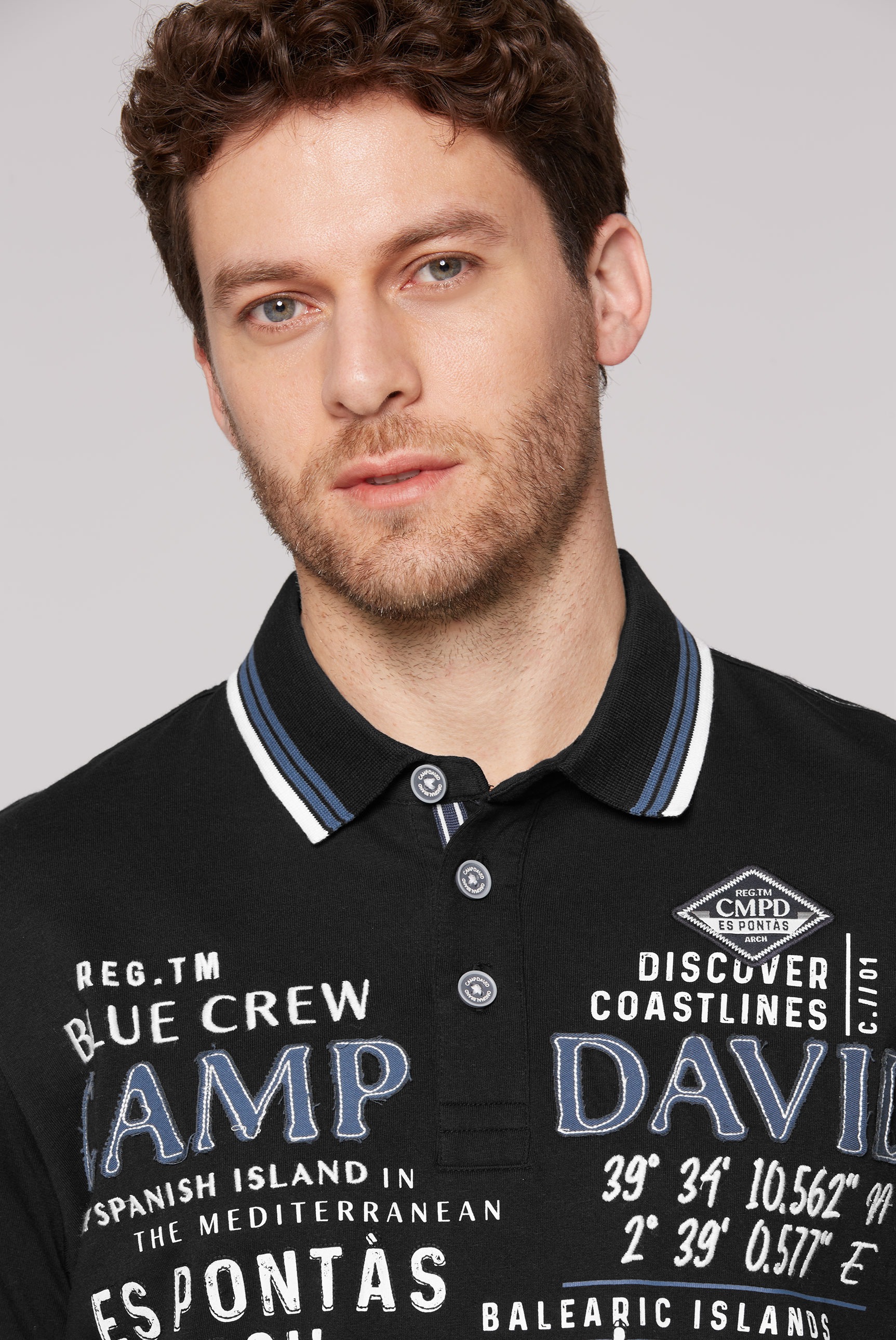 CAMP DAVID Poloshirt, mit Logo Artworks