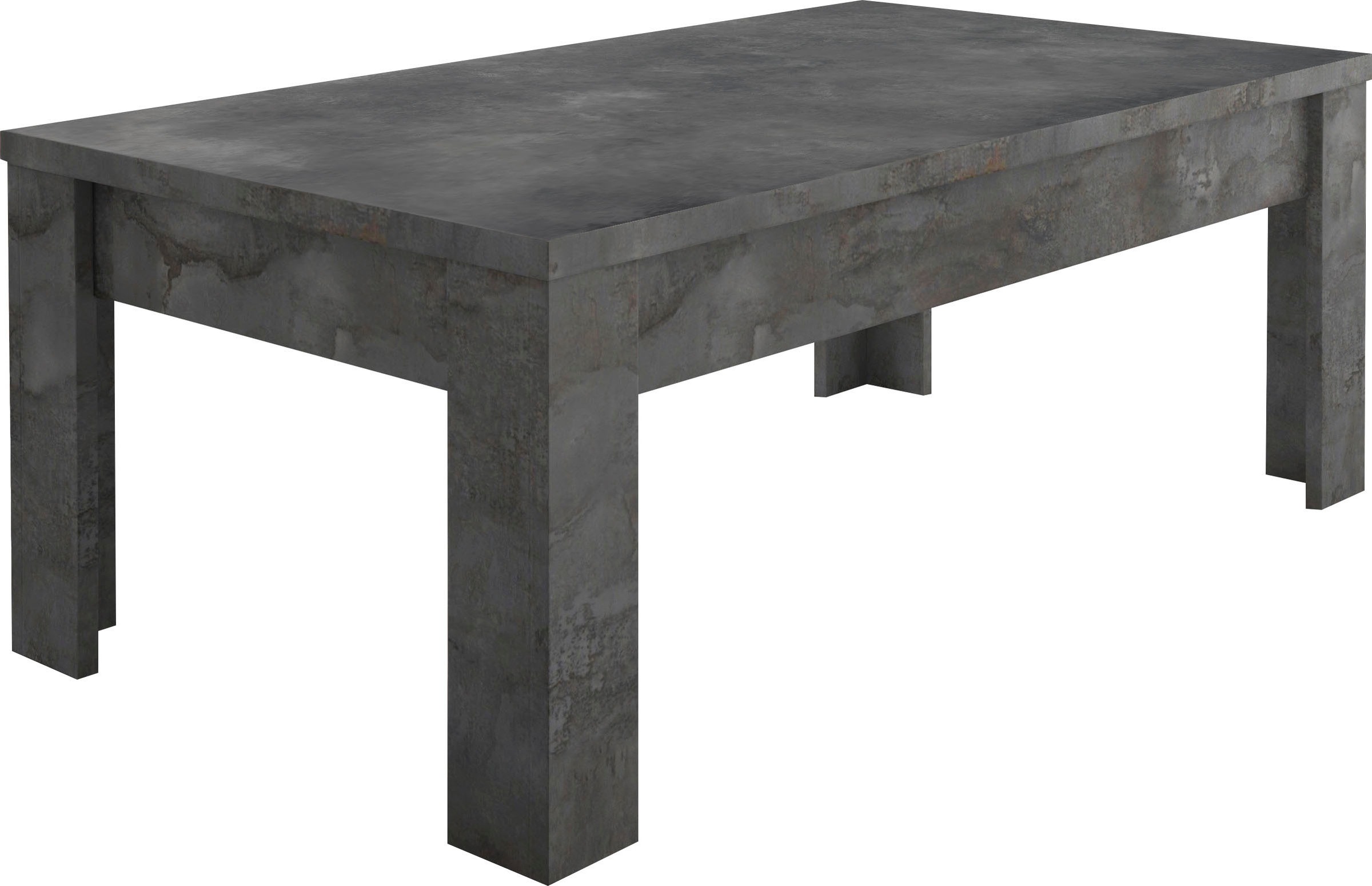 Home affaire Couchtisch "Dama 122 x 65 cm, Wohnzimmertisch mit Winkelfuß" Sofatisch, rechteckig, Tischplattenstärke 22 mm